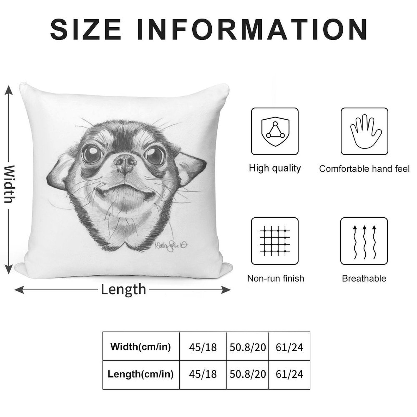 CHIWUAHWUAH Soft Fade-Resistant Throw Pillow