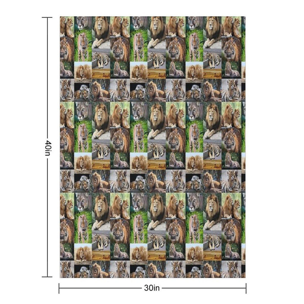 Lions And Tigers Lightweight Throw Blanket