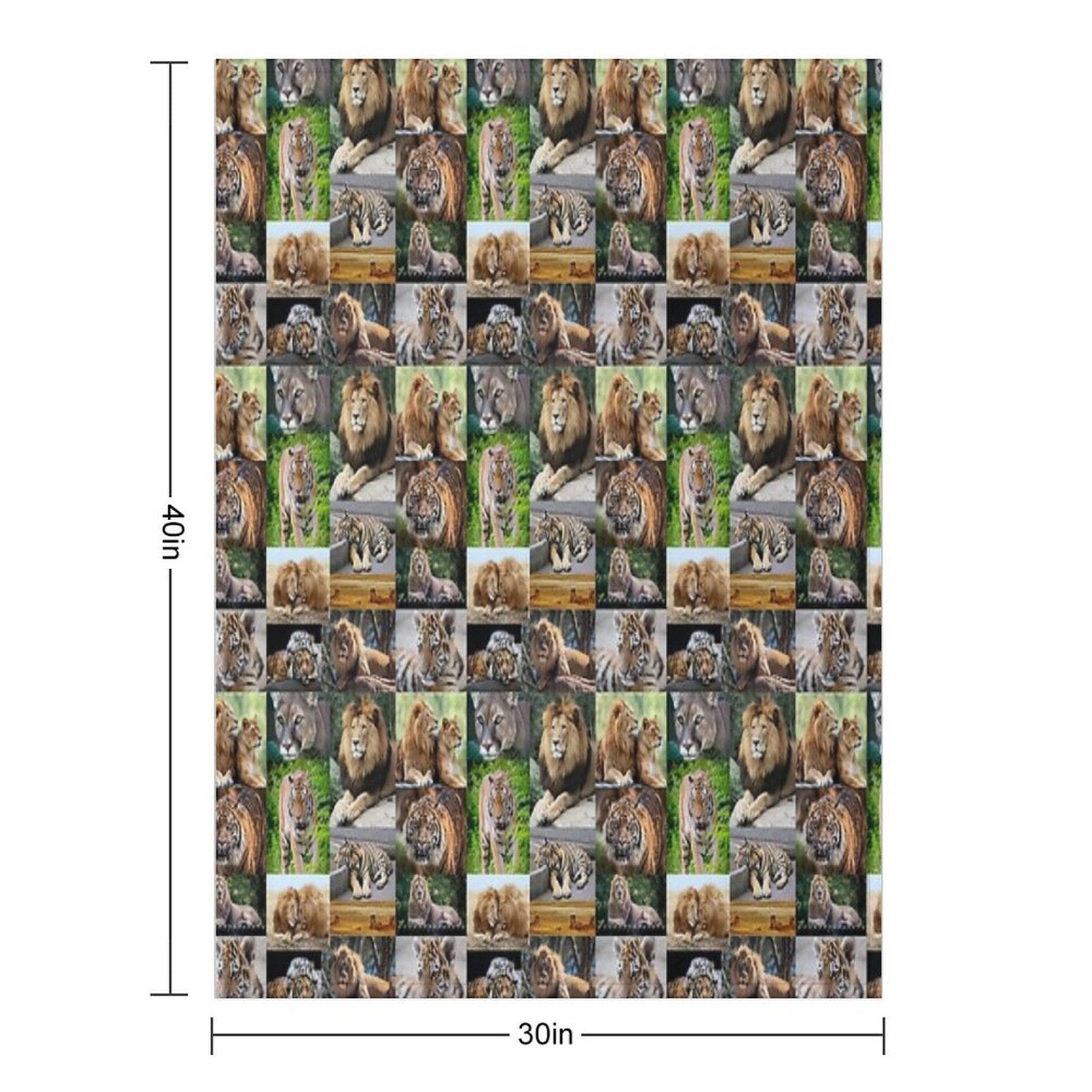 Lions And Tigers Lightweight Throw Blanket