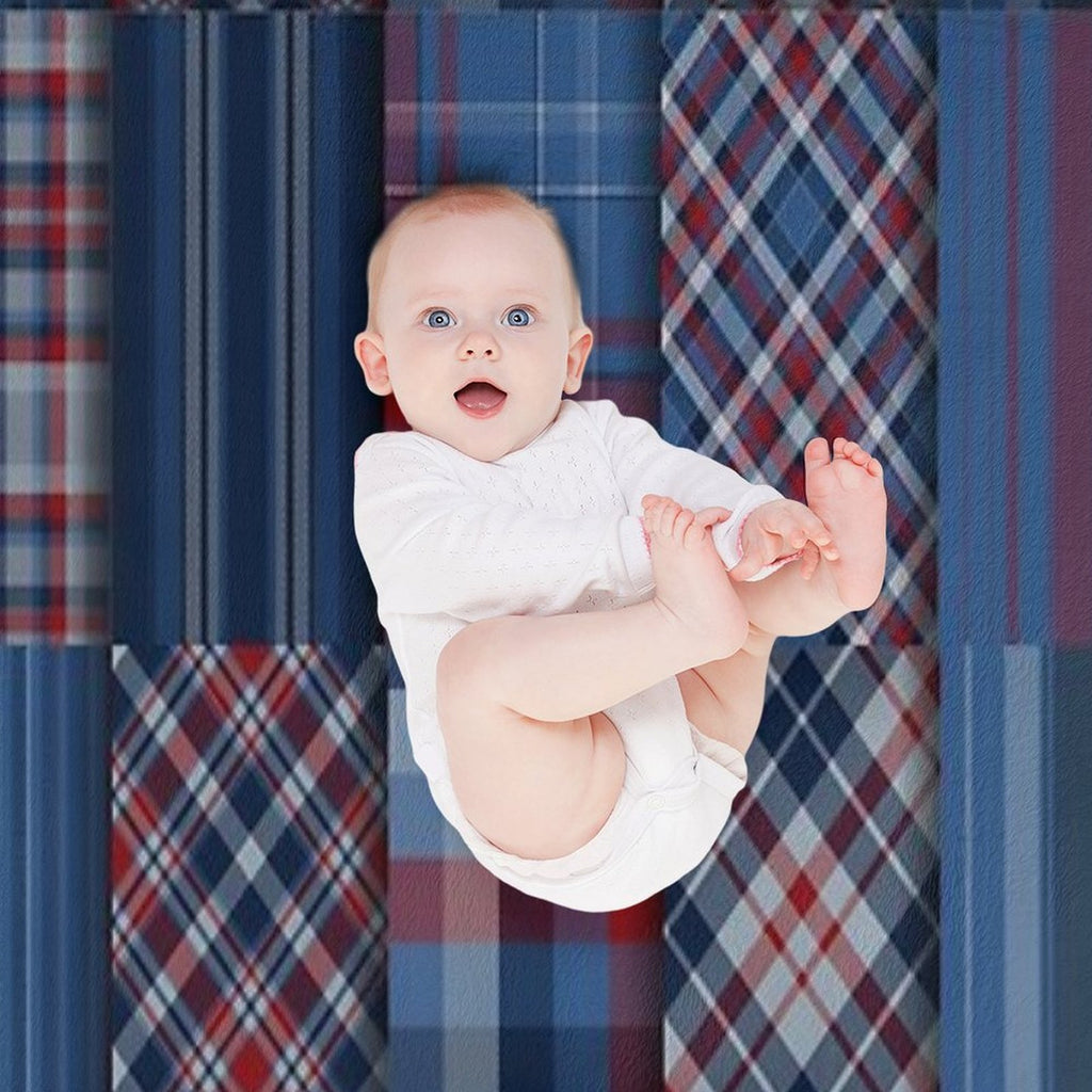 Plaid Tartan Red And Blue Quick-dry Throw Blanket