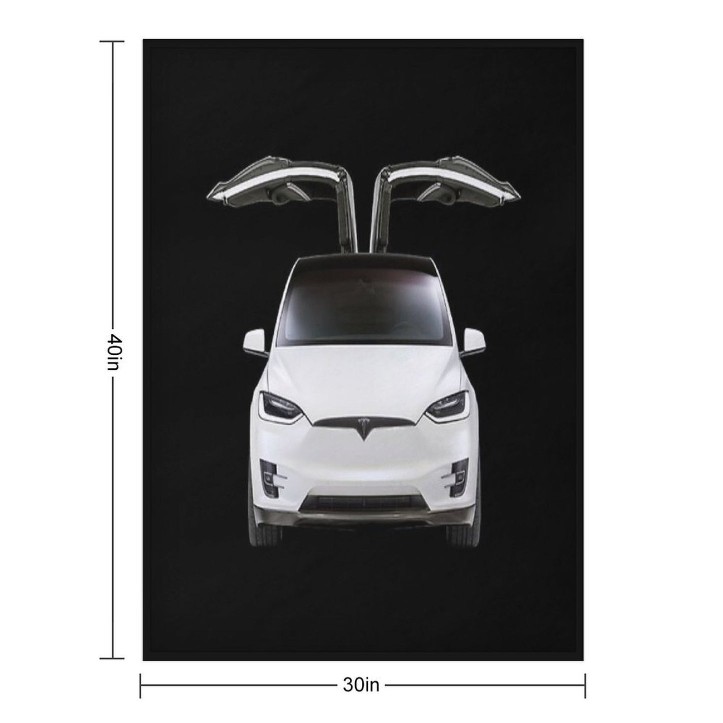 Model X, Tesla Model X Easy Care Throw Blanket