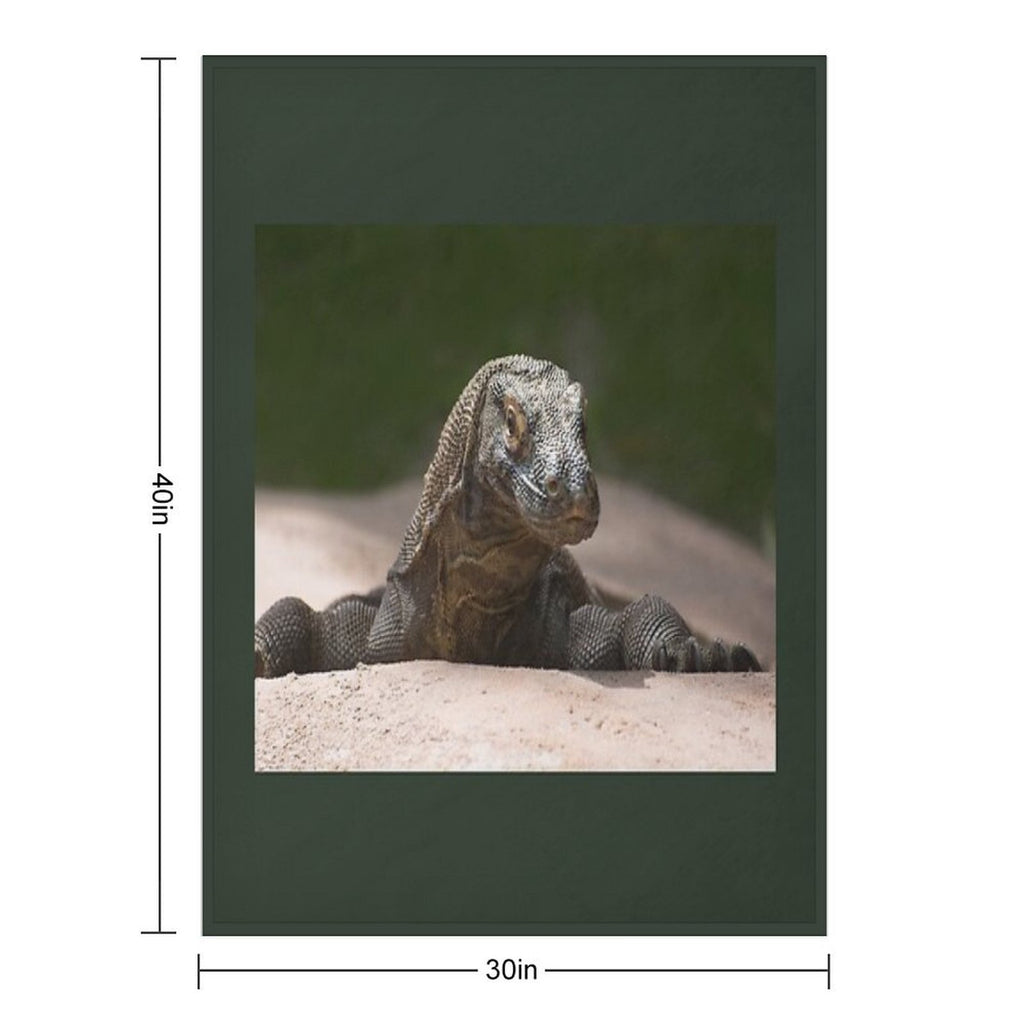 Komodo Monitor Dragon Velvety-soft Throw Blanket