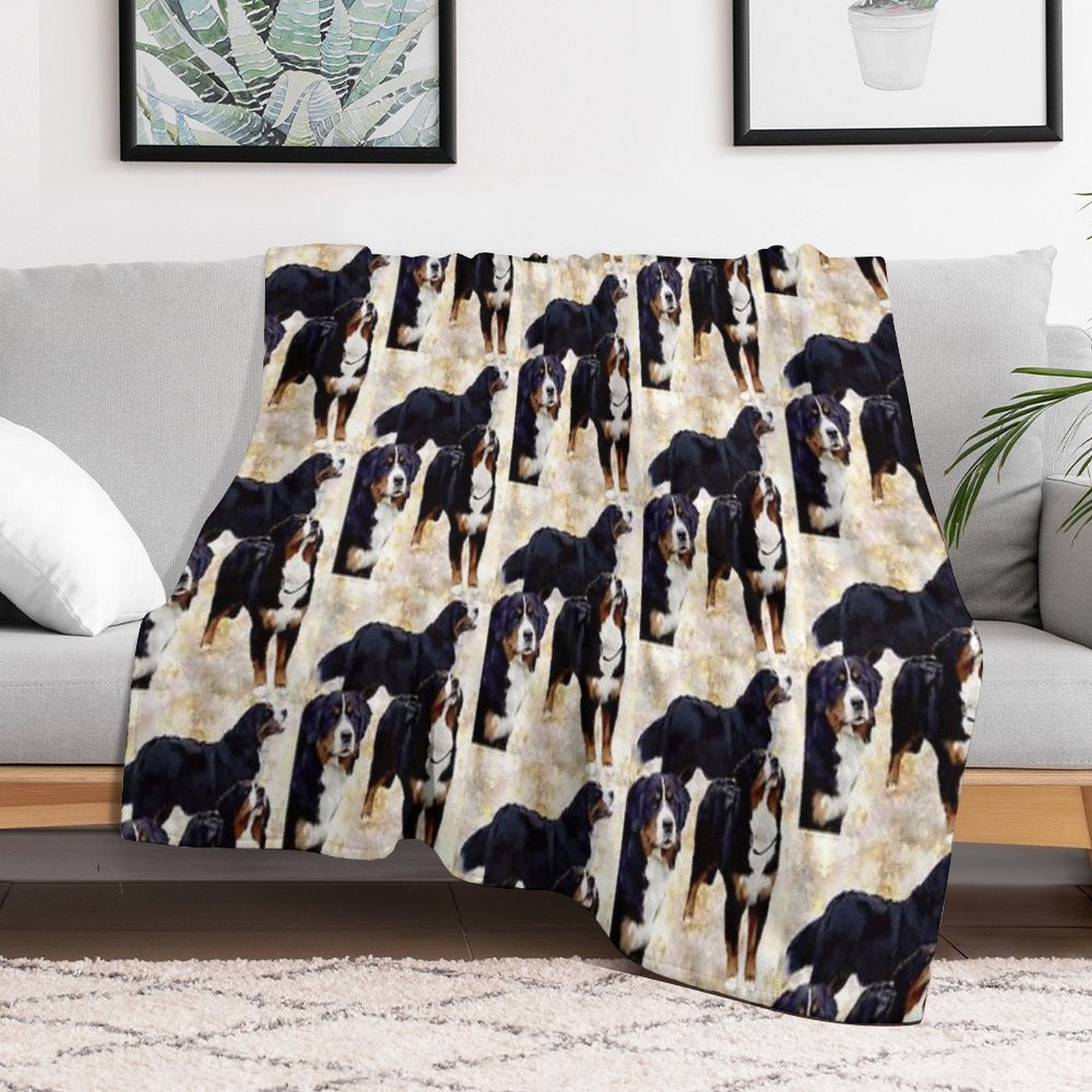 Bernese Mountain Dog Shrink-resistant Throw Blanket