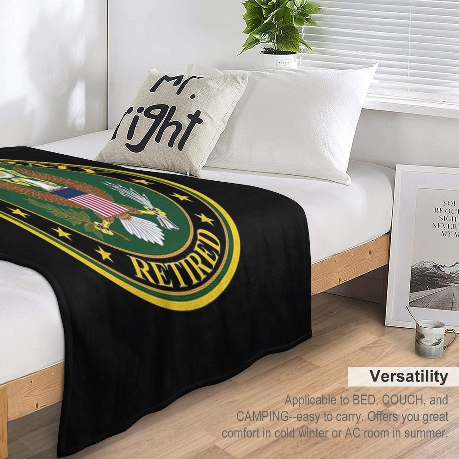 Army - US Army Retired Eco-conscious Throw Blanket
