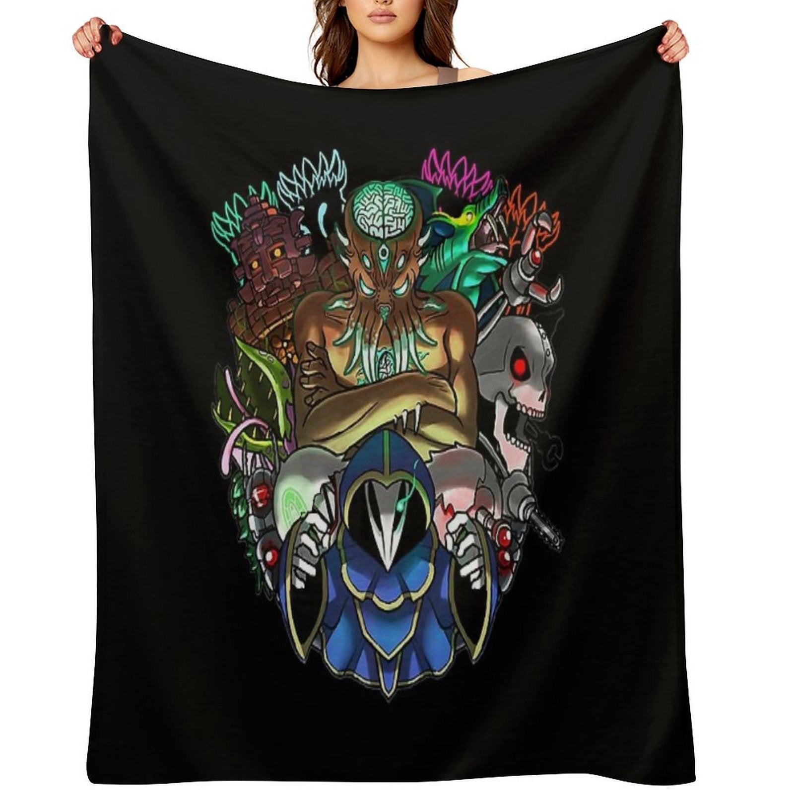 Gift For Men Terraria Game Boss Halloween Eco-conscious Throw Blanket