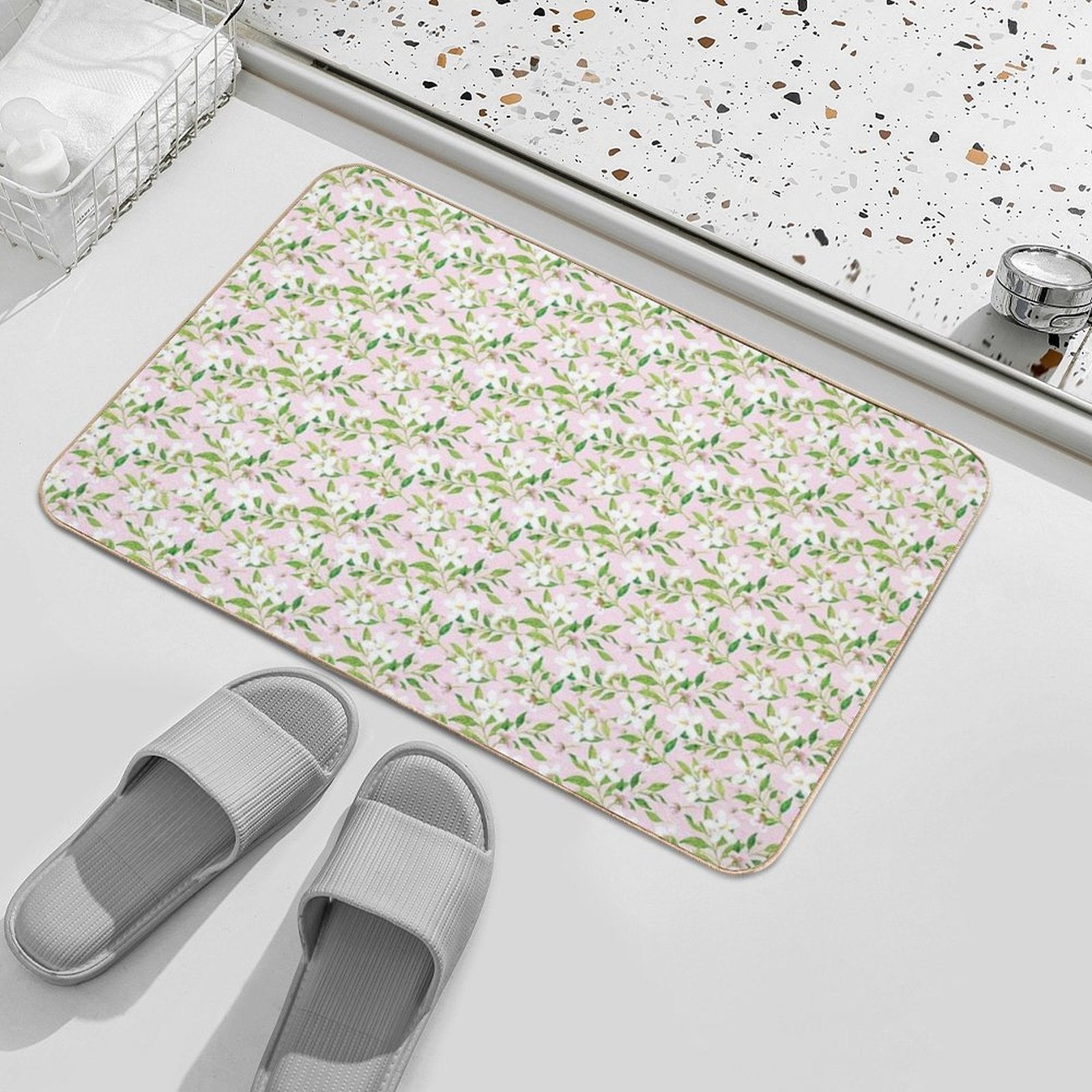 Jasmine Delight Pink  Odorless Bath Mat