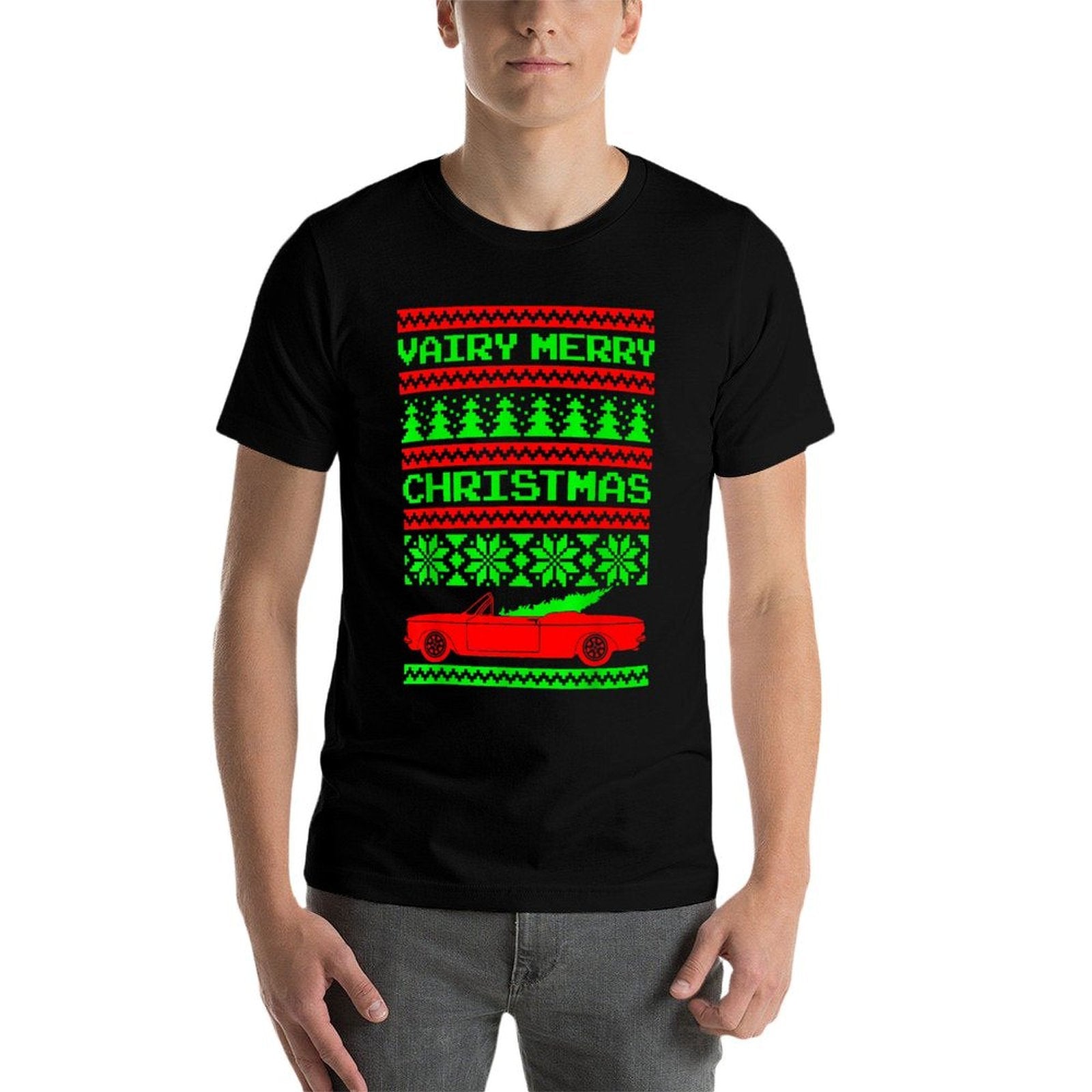Christmas Corvair Convertible 1962 1963 1964 Early Model  Easy-care T-Shirt