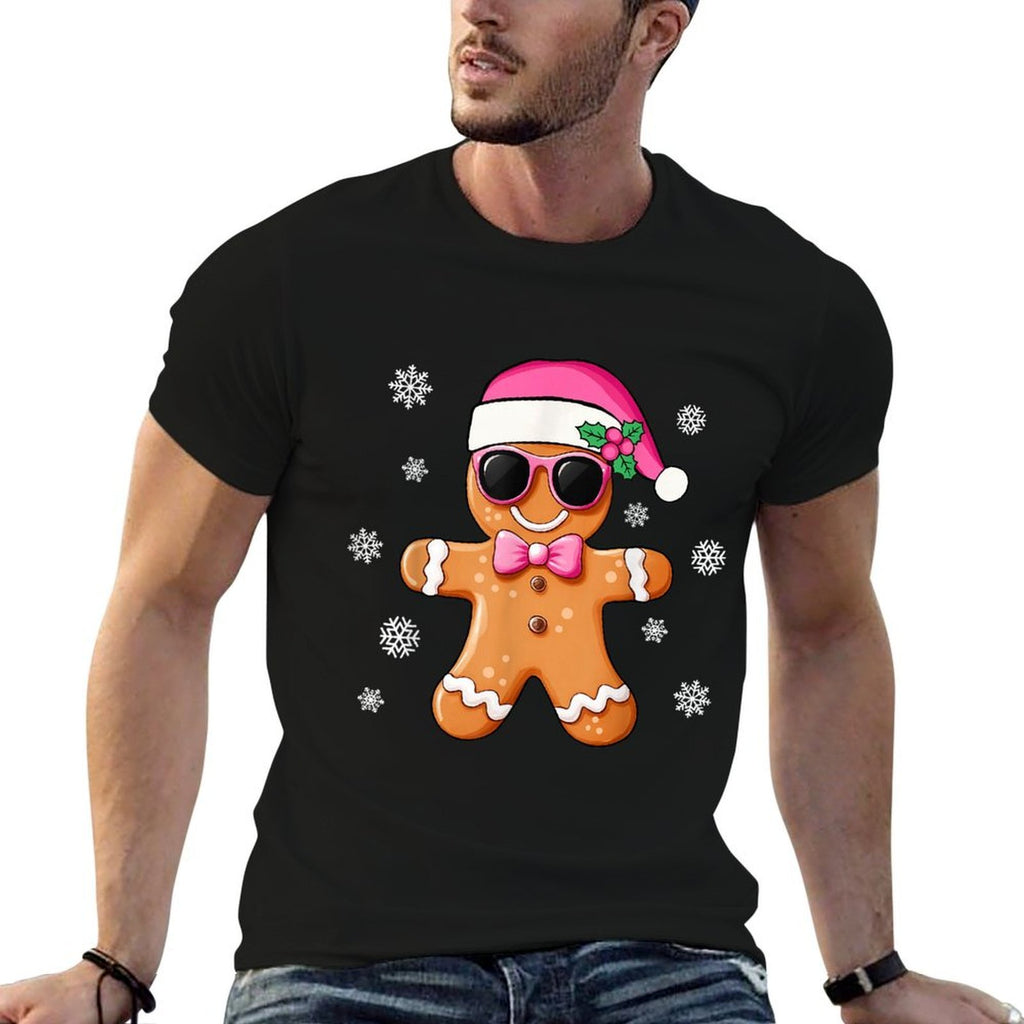 Gingerbread Man Pink Christmas Cookie Costume Baking Team  Moisture-wicking T-Shirt