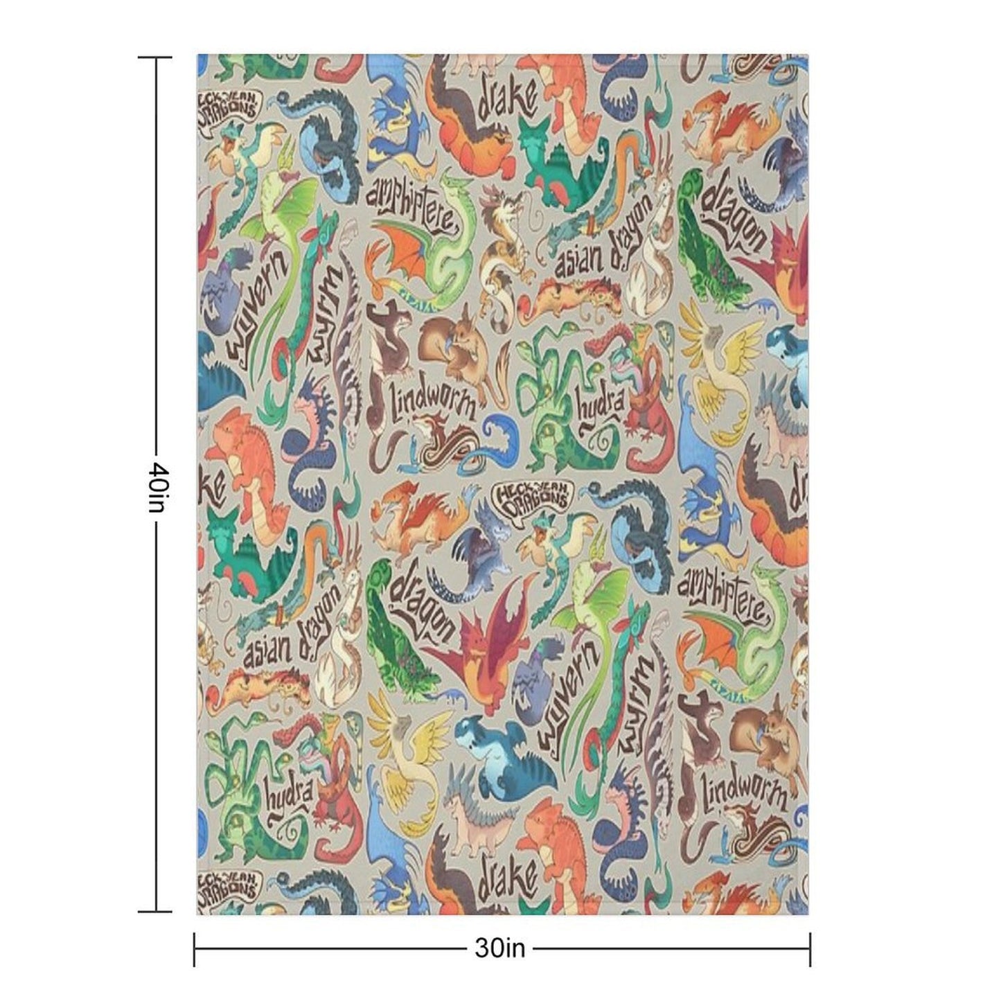 Mini Dragon Compendium Travel-friendly Throw Blanket