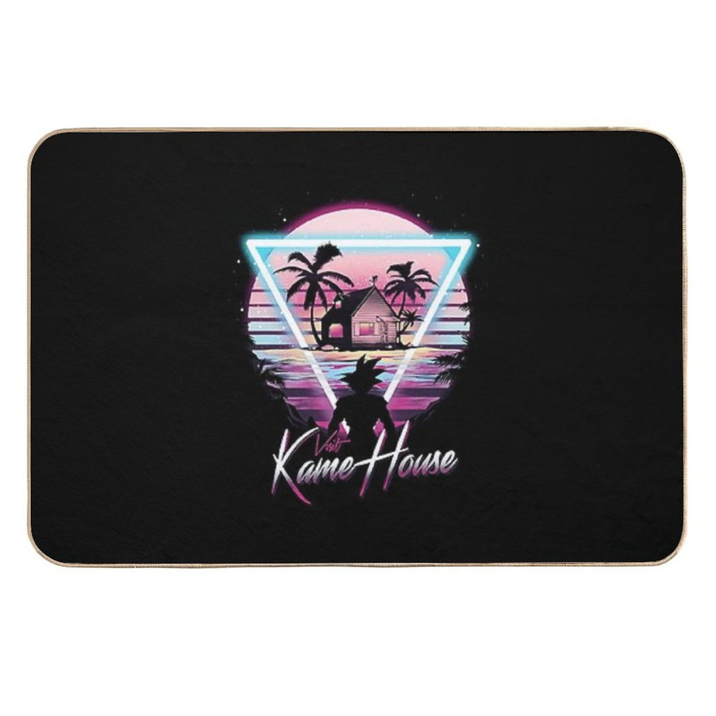 Turtle House Retro T-Shirt  Multi-Purpose Bath Mat