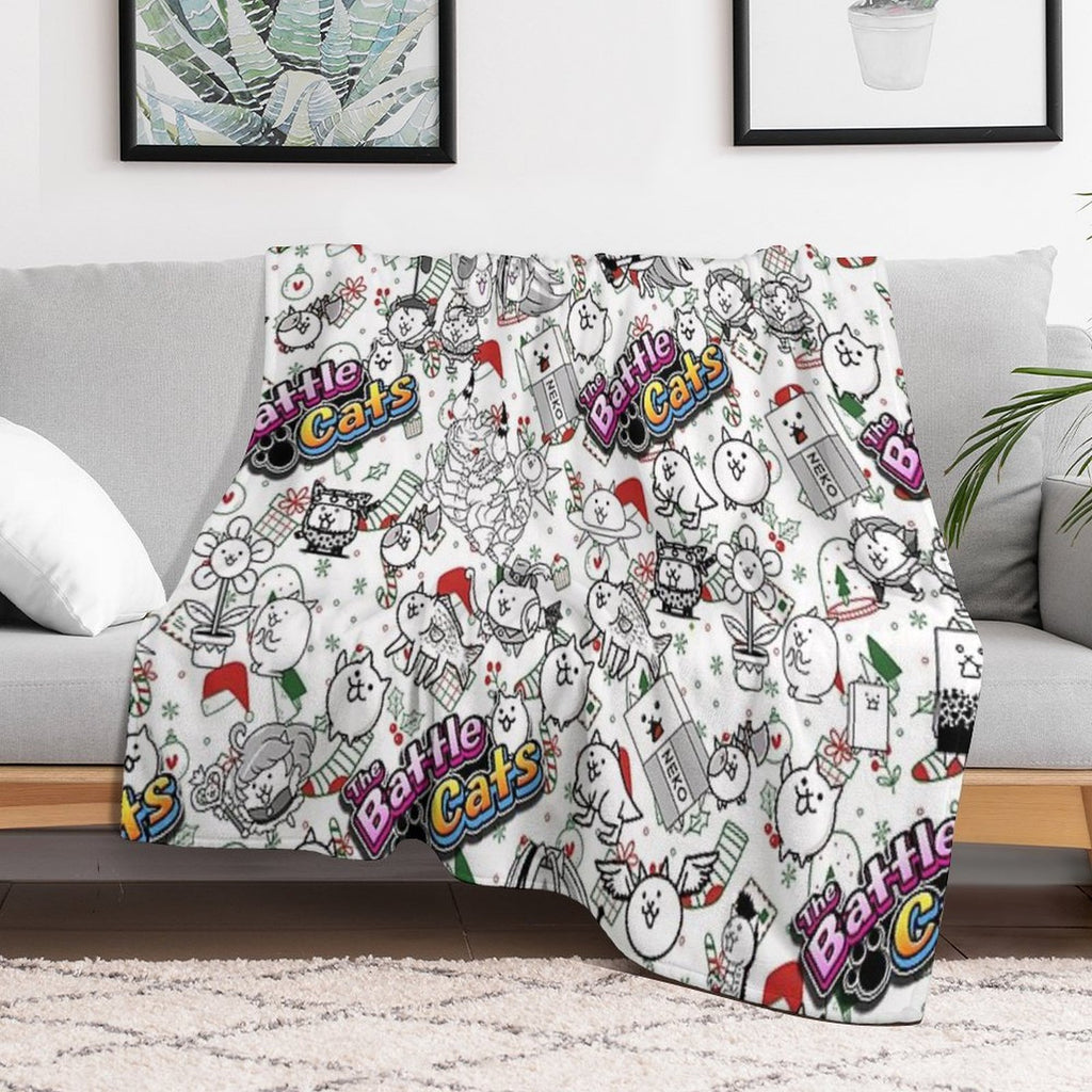 Battle Cats Compact Throw Blanket