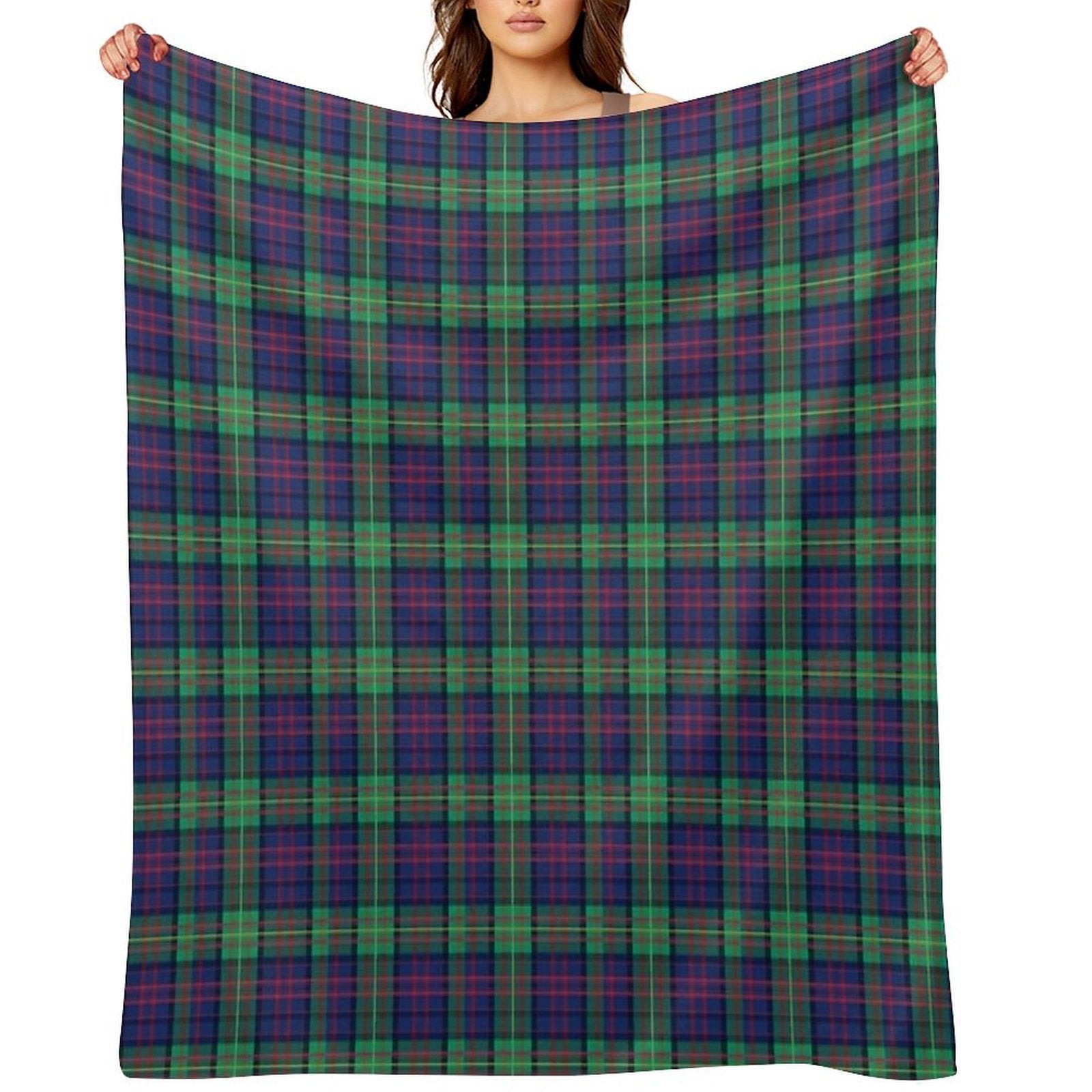 Carnegie Mellon University Tartan Plaid Versatility Throw Blanket