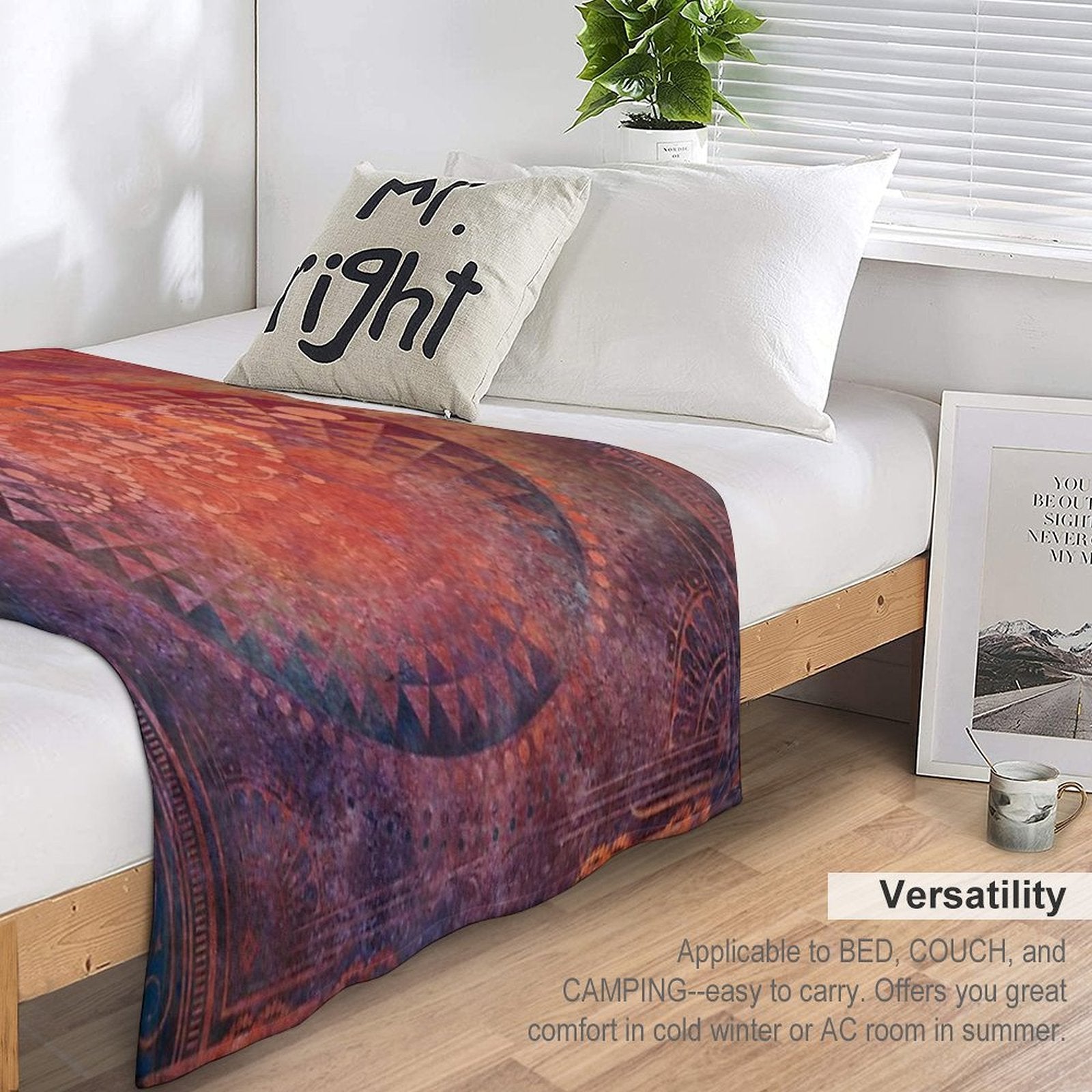 Desert Crop Circle Sustainable Throw Blanket