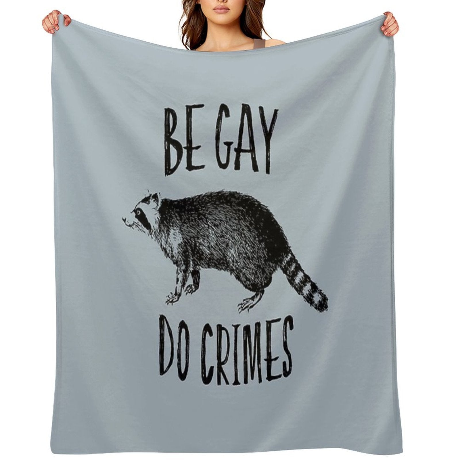 Be Gay, Do Crimes Shrink-resistant Throw Blanket