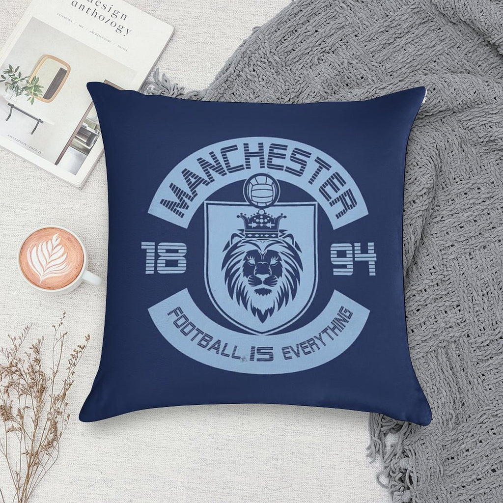 Football Is Everything - City of Manchester Squad Retro Soft Gift Ready Throw Pillow