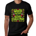 Ugly Christmas Weed Leaf 420 Cannabis Marijuana Stoner Gifts  Vintage-inspired T-Shirt