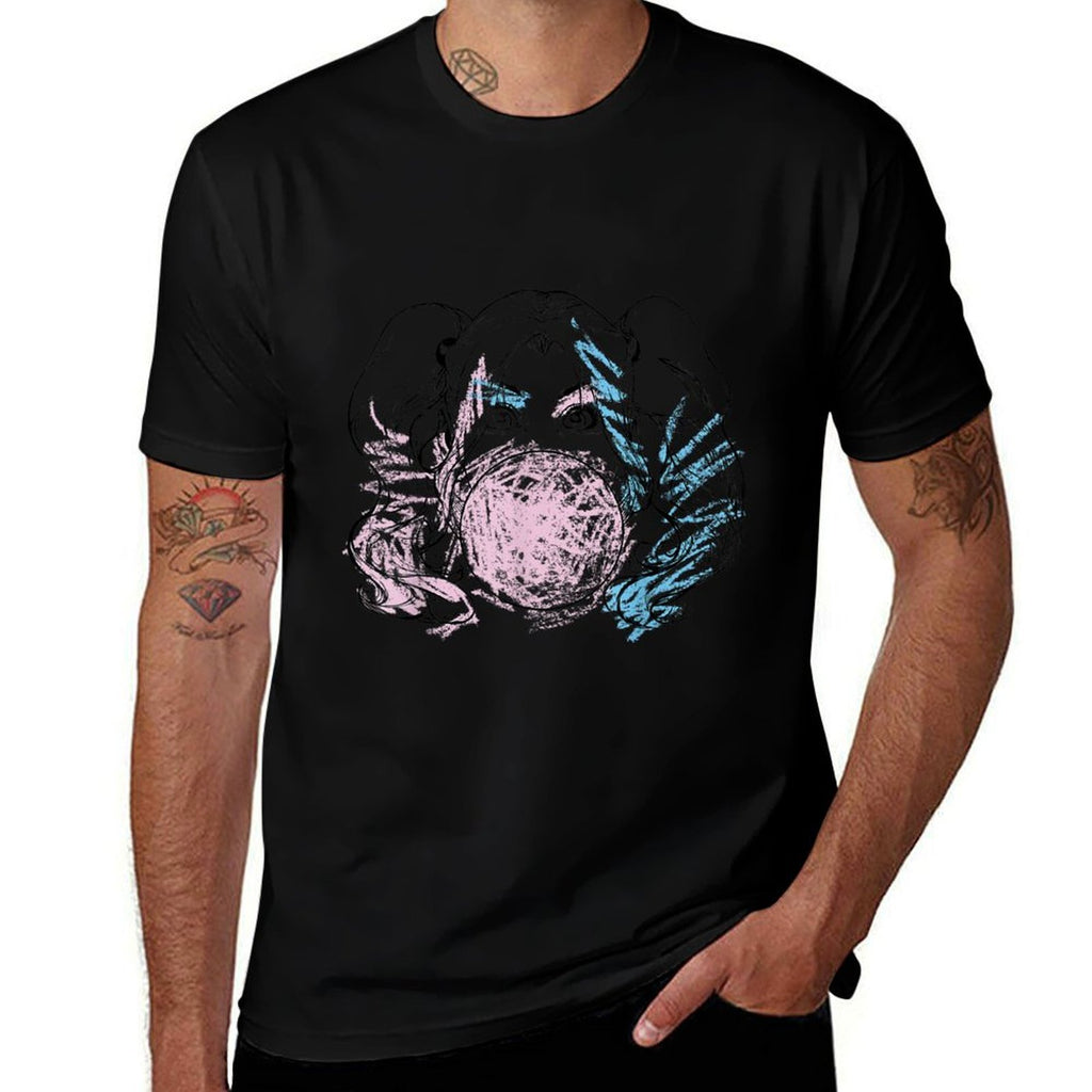 DC Comics Batman Harley Quinn Crayon Outline  Lightweight T-Shirt