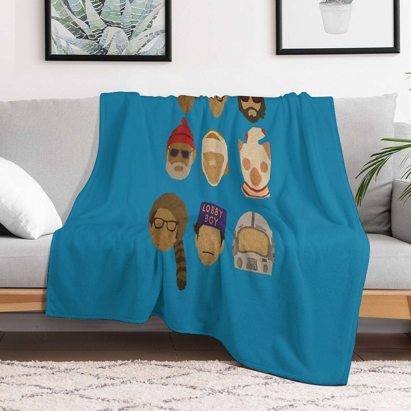 Wes Anderson's Hats Versatility Throw Blanket