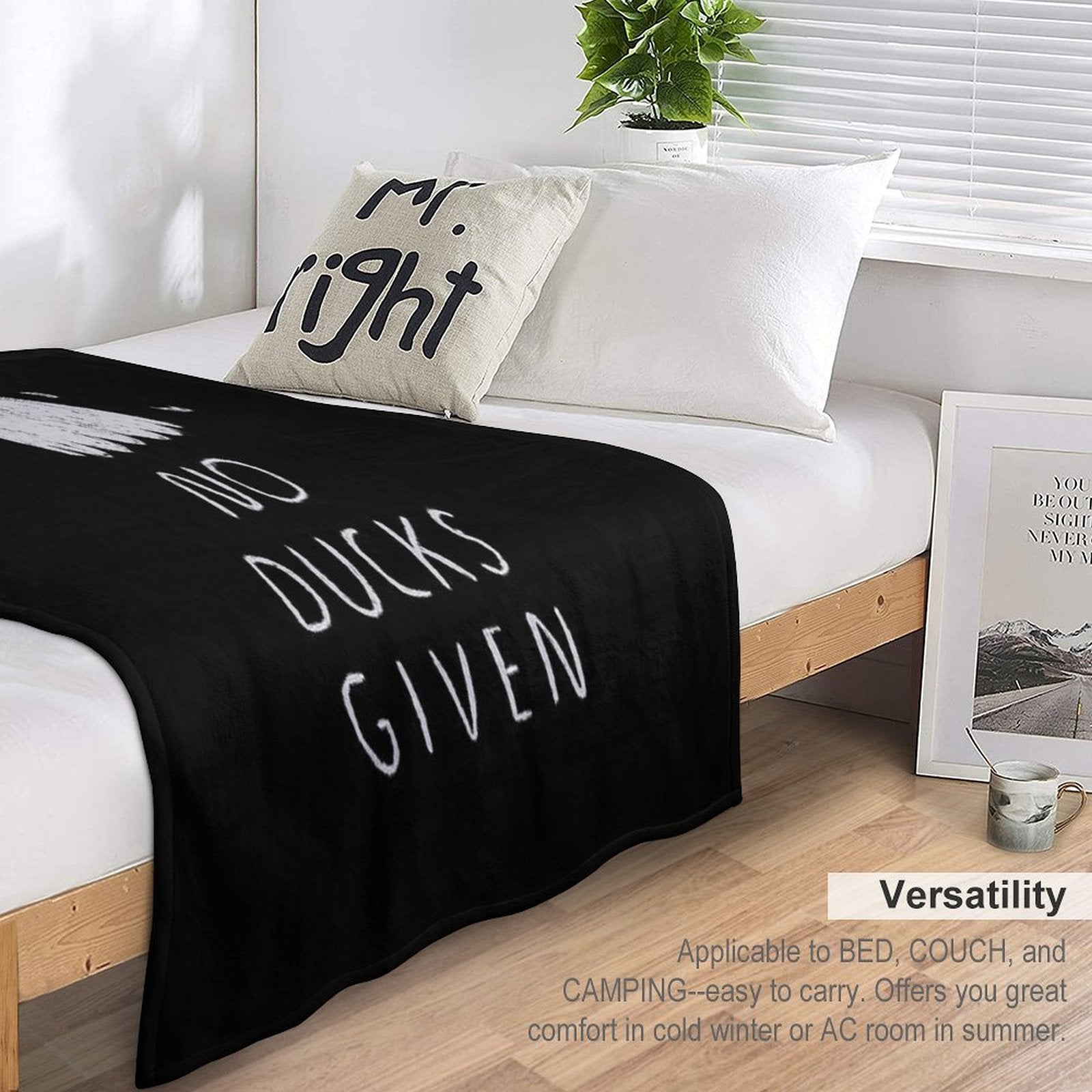 No Ducks Given Wrinkle-free Throw Blanket