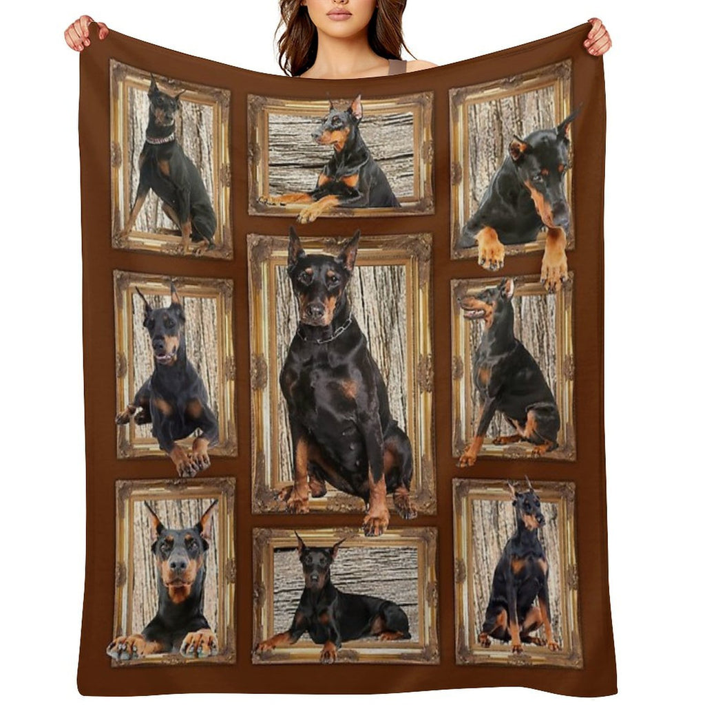 Doberman Pinscher Dobermann Dog Lightweight Throw Blanket