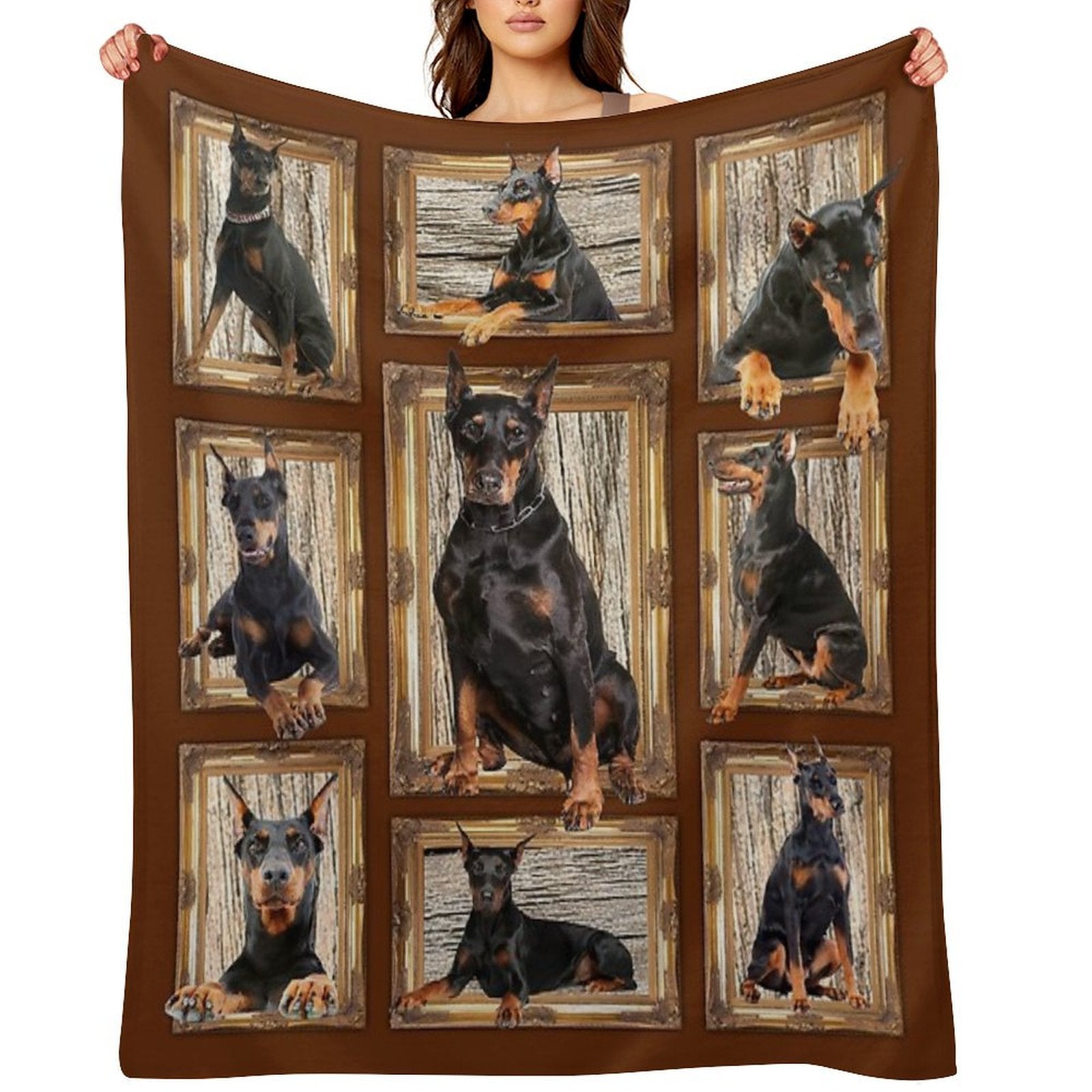 Doberman Pinscher Dobermann Dog Lightweight Throw Blanket