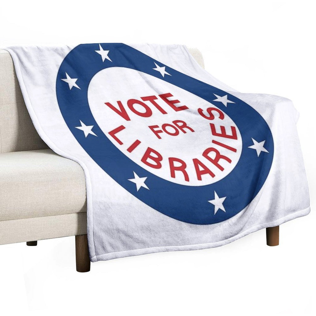 Vote for Libraries Sustainable Throw Blanket