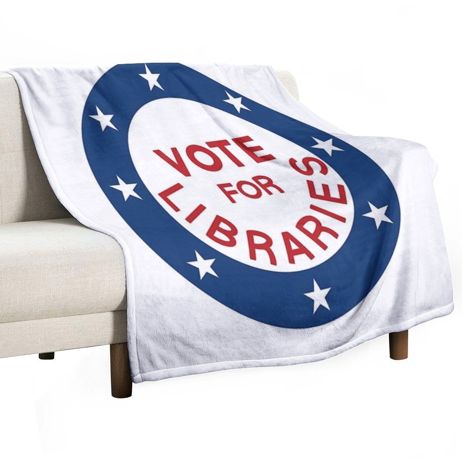 Vote for Libraries Sustainable Throw Blanket