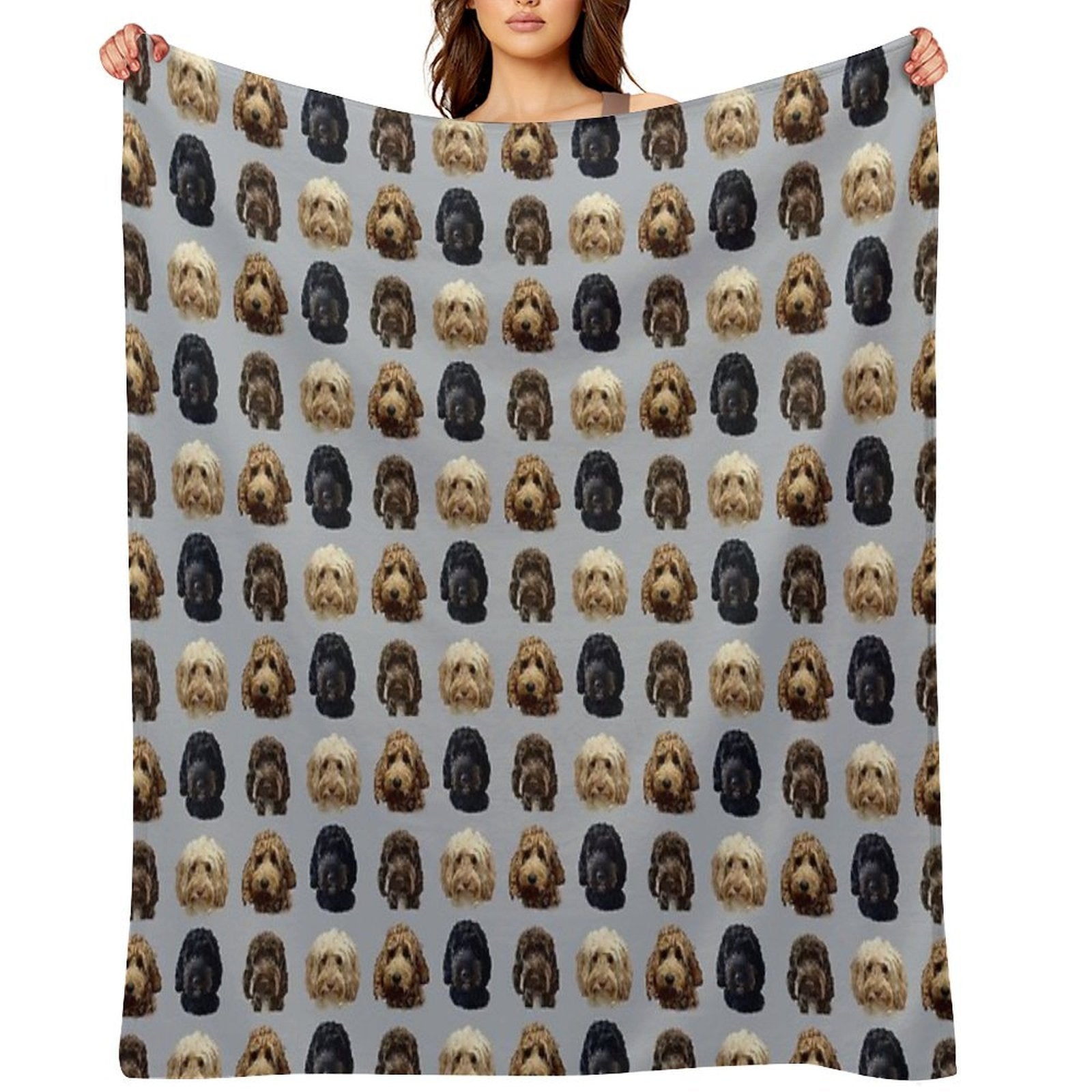 Cockapoo Dog Collection Eco-conscious Throw Blanket
