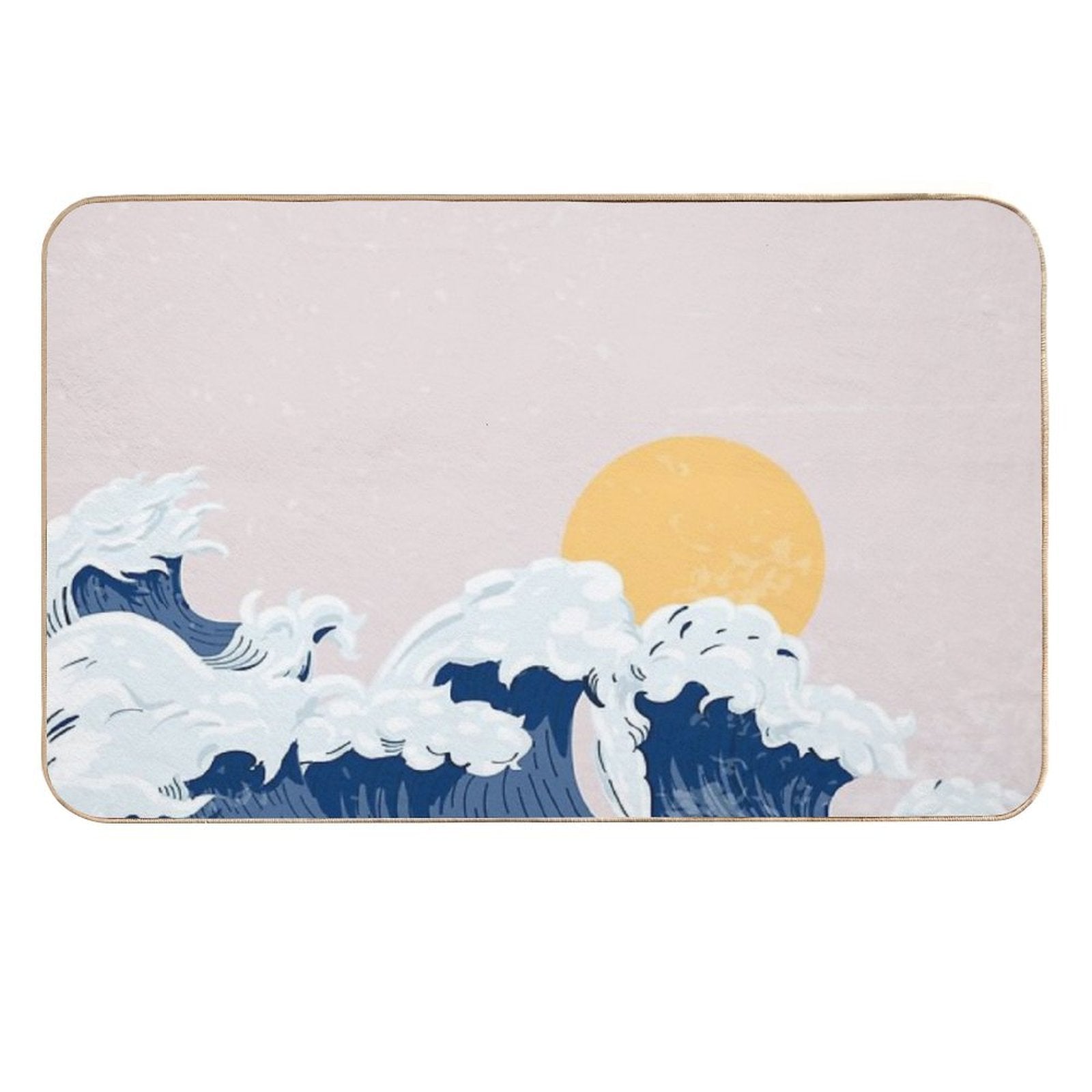 Ocean Waves  Dirt-Trapping Bath Mat