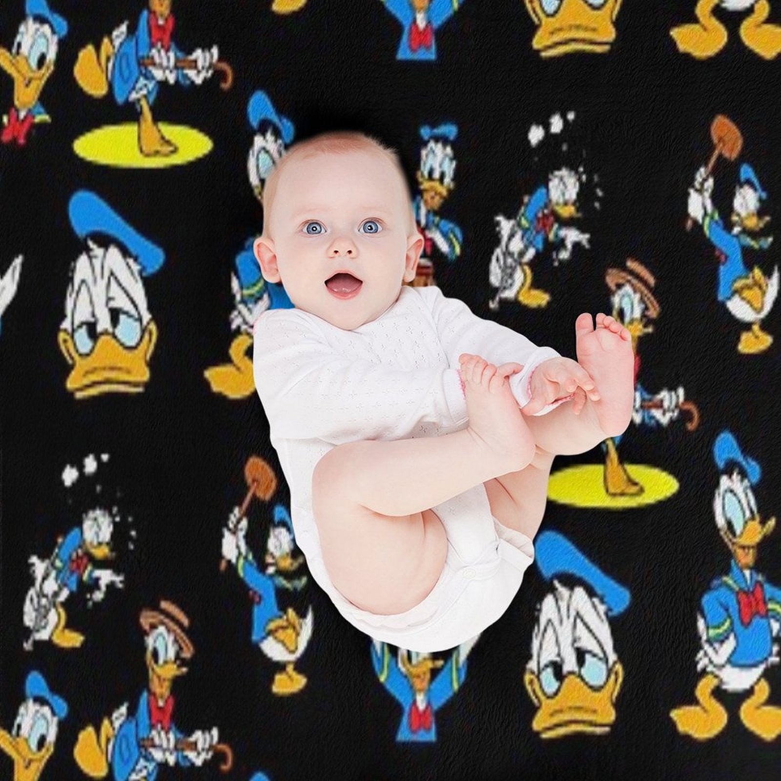 Donald Duck Collage Lightweight Throw Blanket