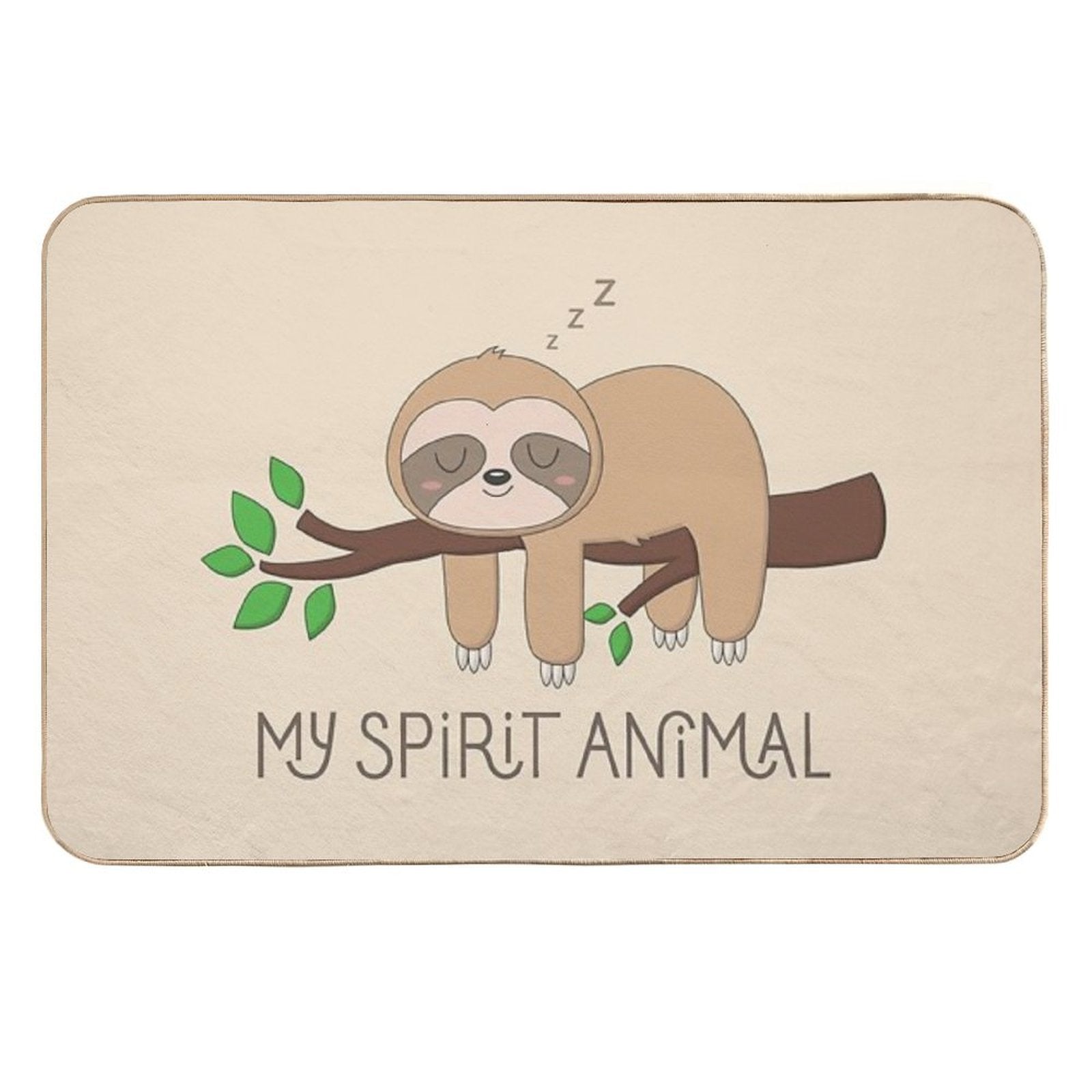 Sloth, My Spirit Animal  Slip-Resistant Bath Mat