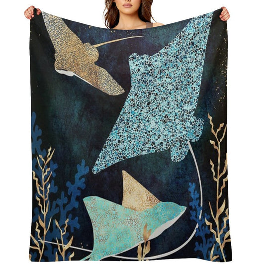 Metallic Stingray II All-season Throw Blanket