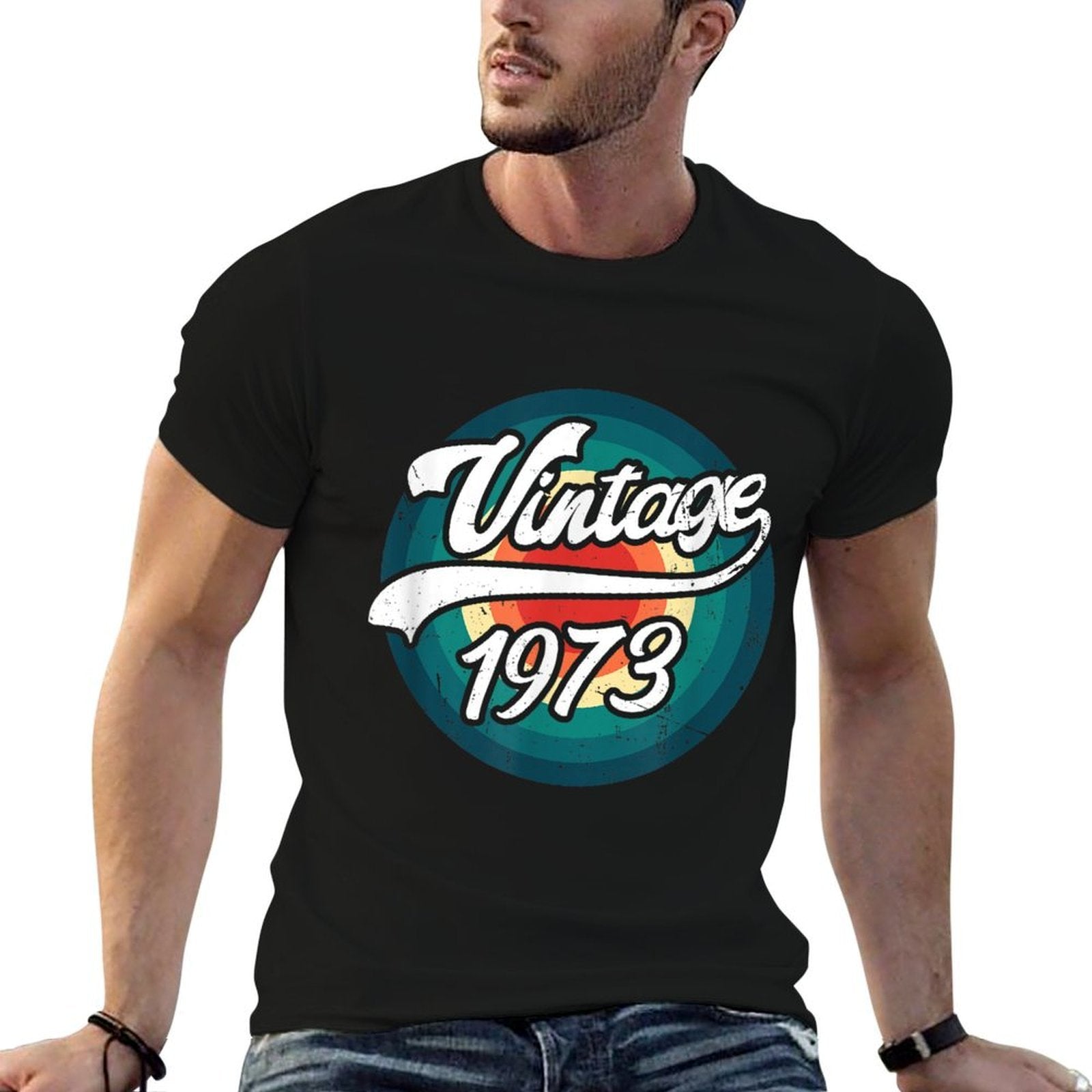 Vintage 1973 Birthday 50 Years Old 50th Birthday Decoration  Trendy Pattern T-Shirt