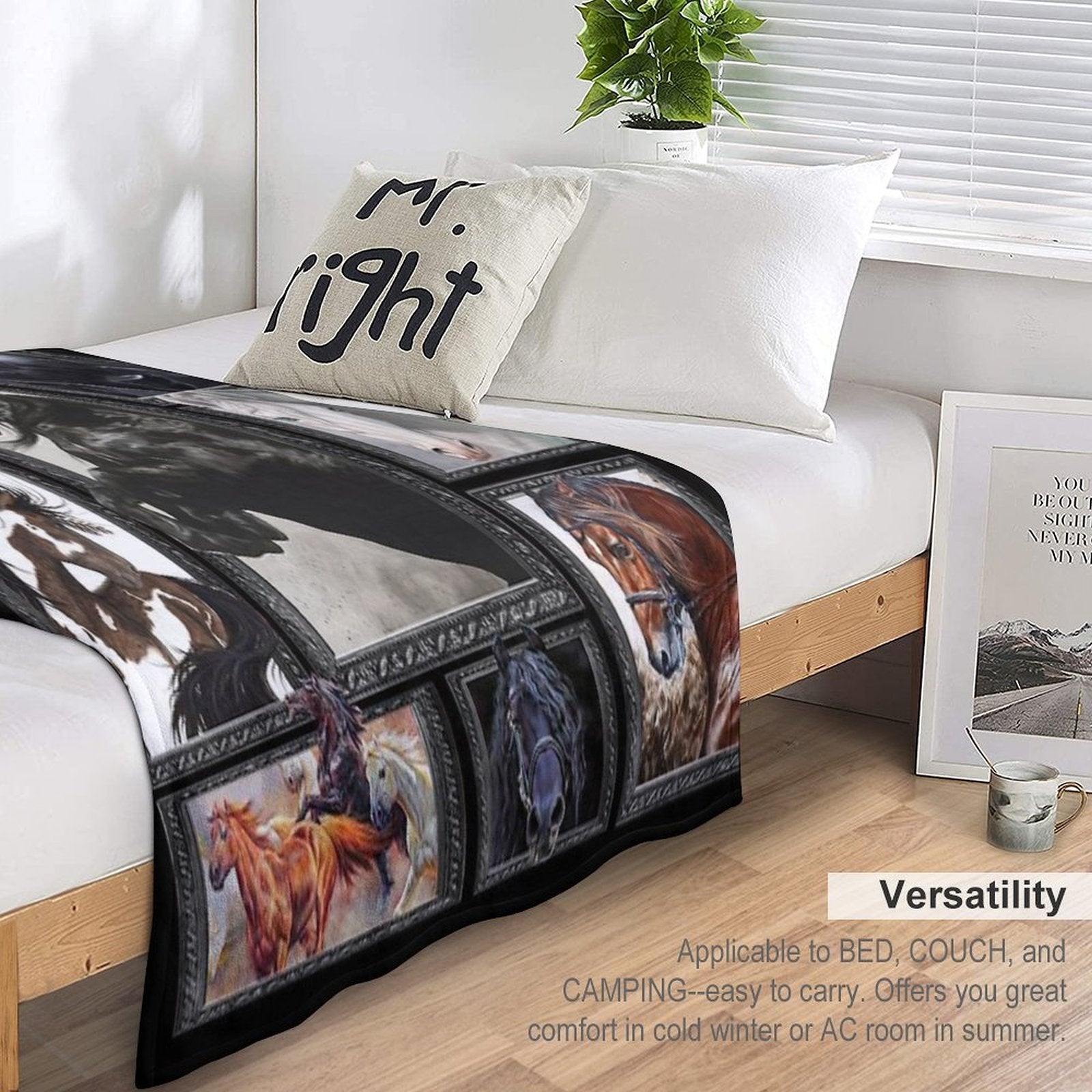 Horse Blanket 1 Travel-friendly Throw Blanket