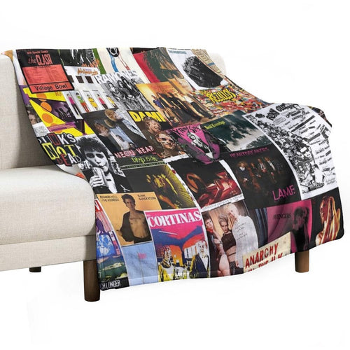 70s Punk Rock Music Anti-pilling Throw Blanket