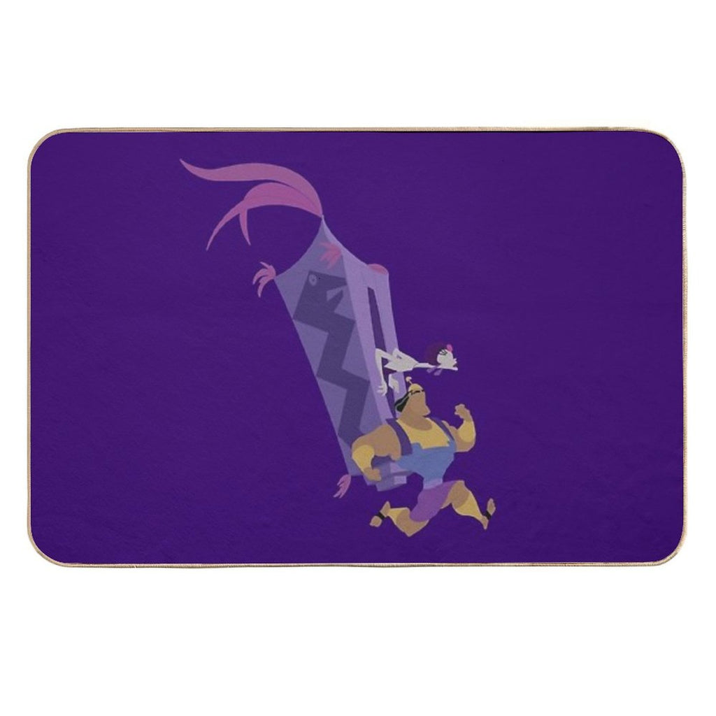 Minimalist Kronk And Yzma  Stain-Proof Bath Mat