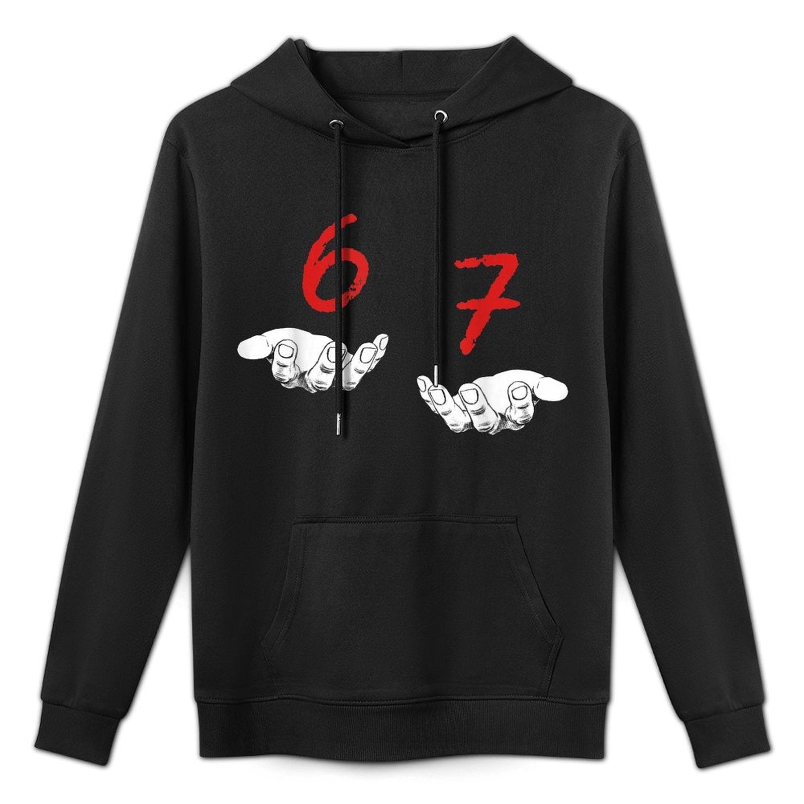 Funny Hands Six Seven 6 7 Meme Gen Alpha Slang Easy Care Hoodie