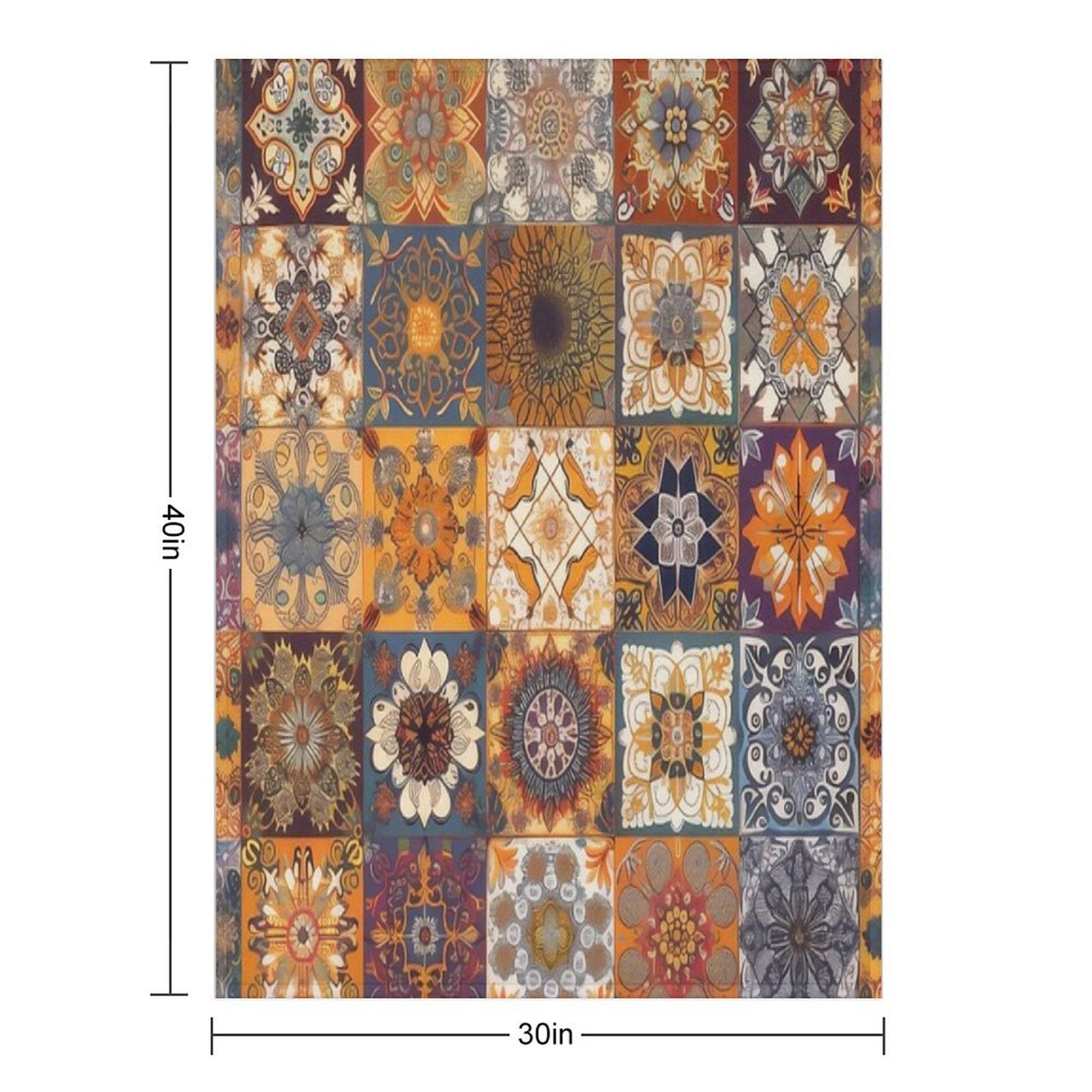 Brown And Grey Neutral Patchwork Pattern Anti-pilling Throw Blanket