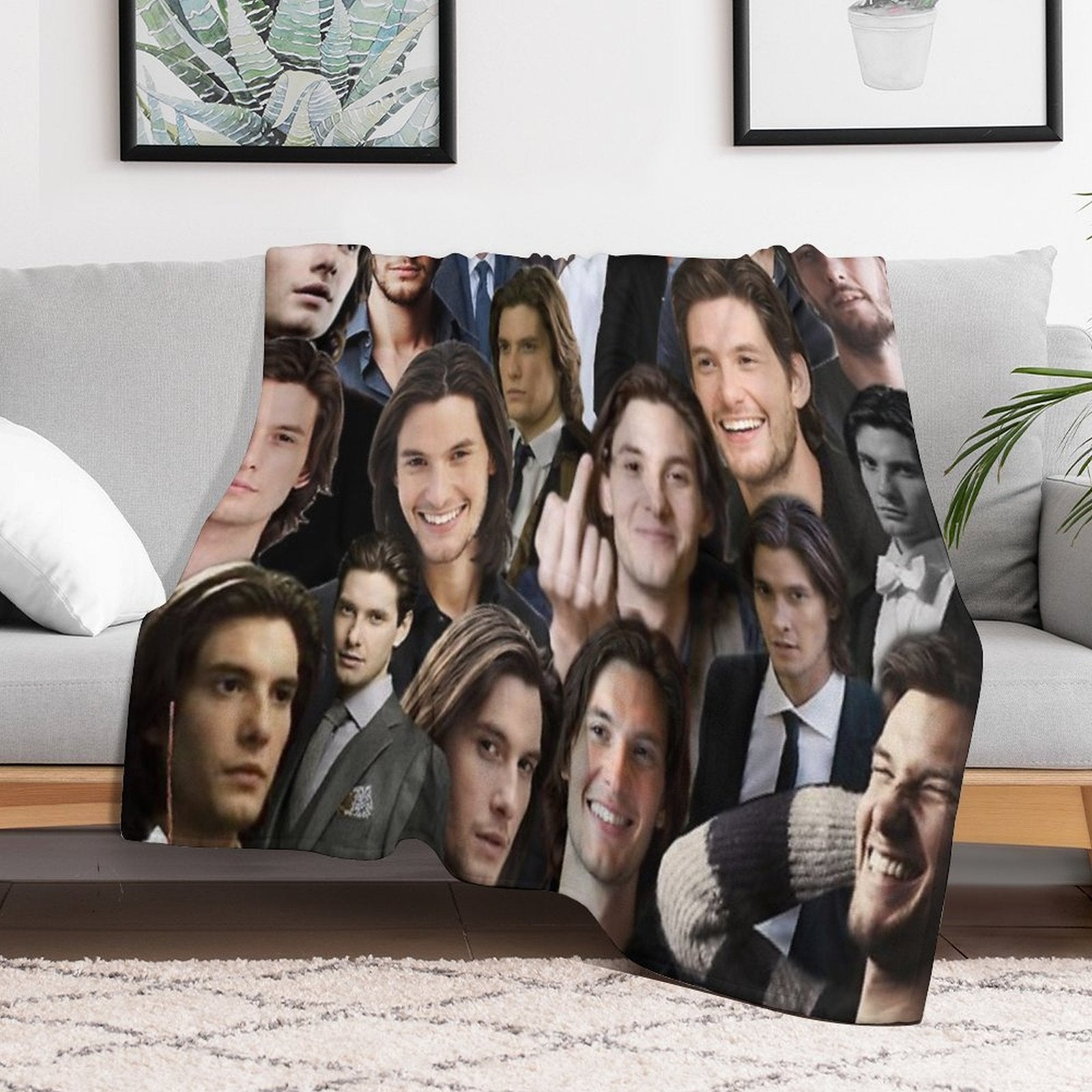 Ben Barnes Machine-washable Throw Blanket