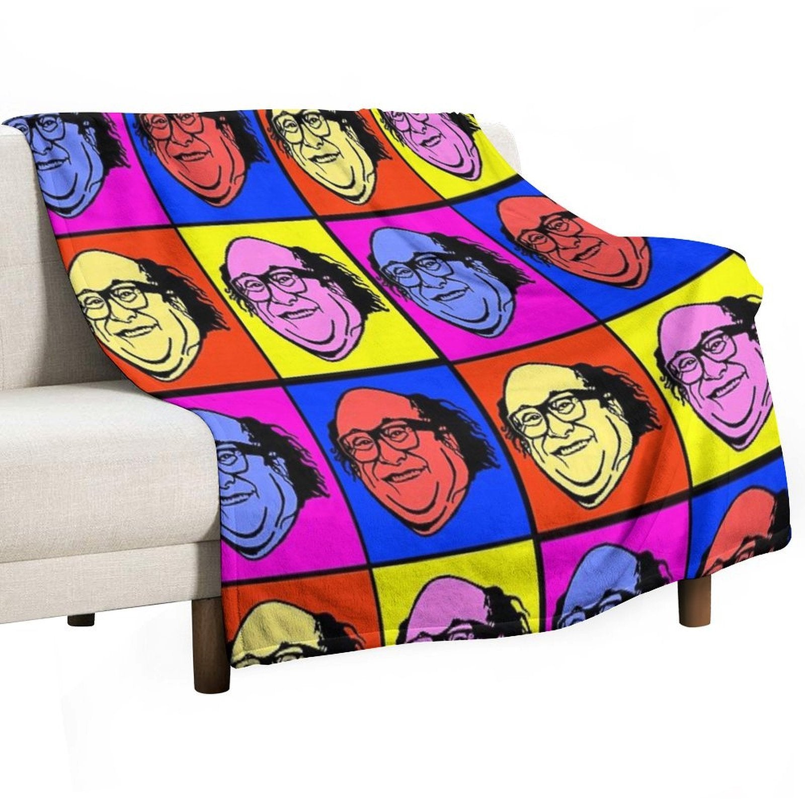 Danny DeVito Pop Art Velvety-soft Throw Blanket