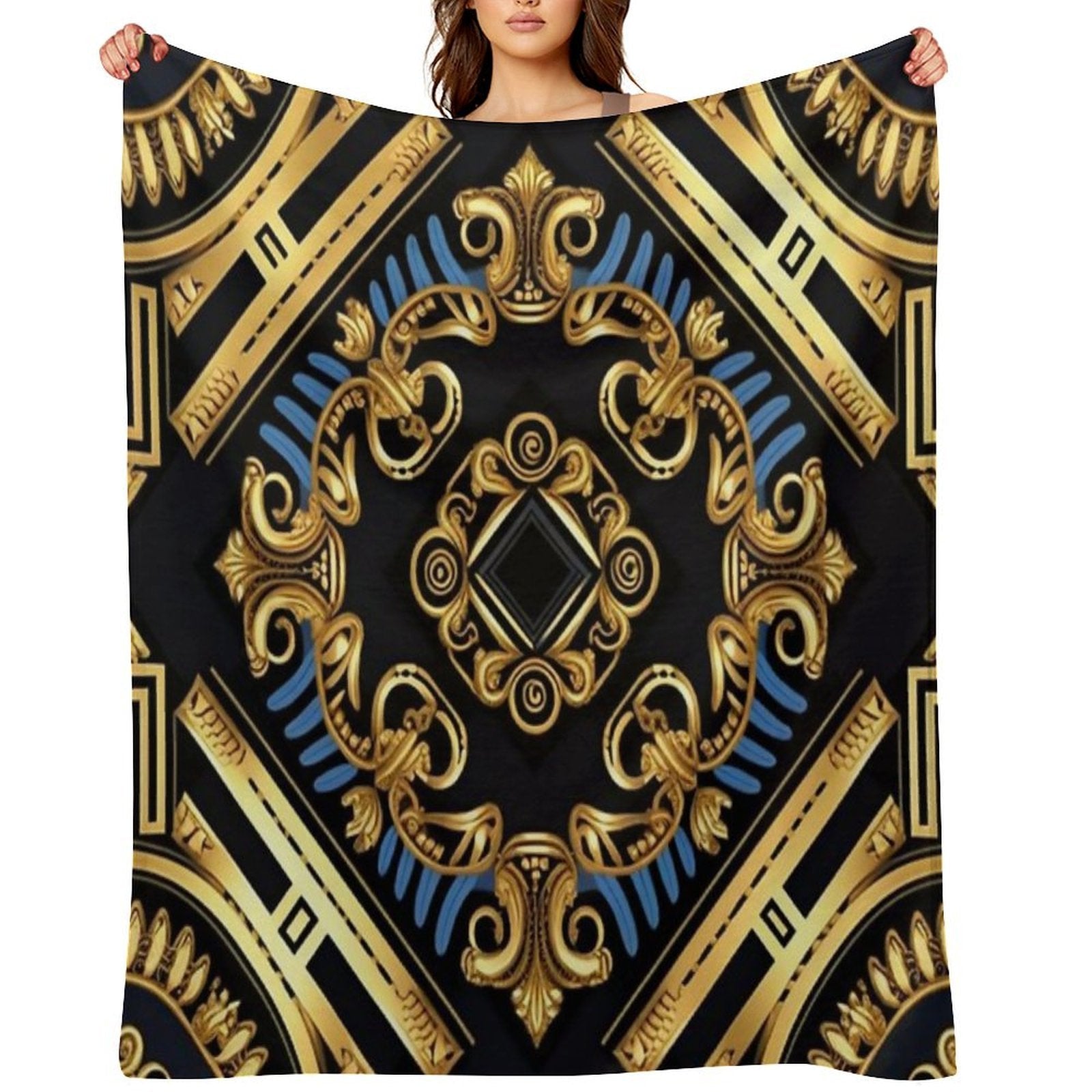 Golden Anti-pilling Throw Blanket