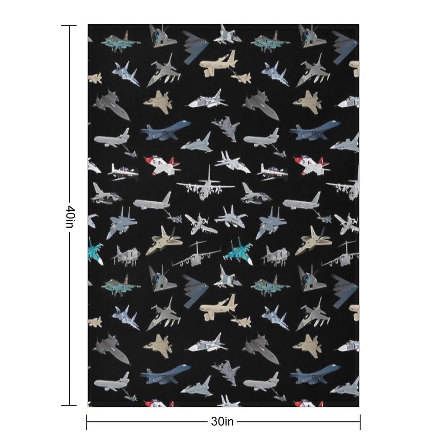 Modern Military Airplanes Easy Care Throw Blanket