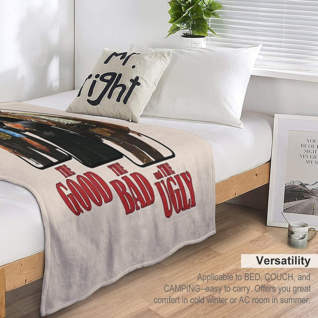 The Good The Bad And The Ugly Poster Graphic Velvety-soft Throw Blanket