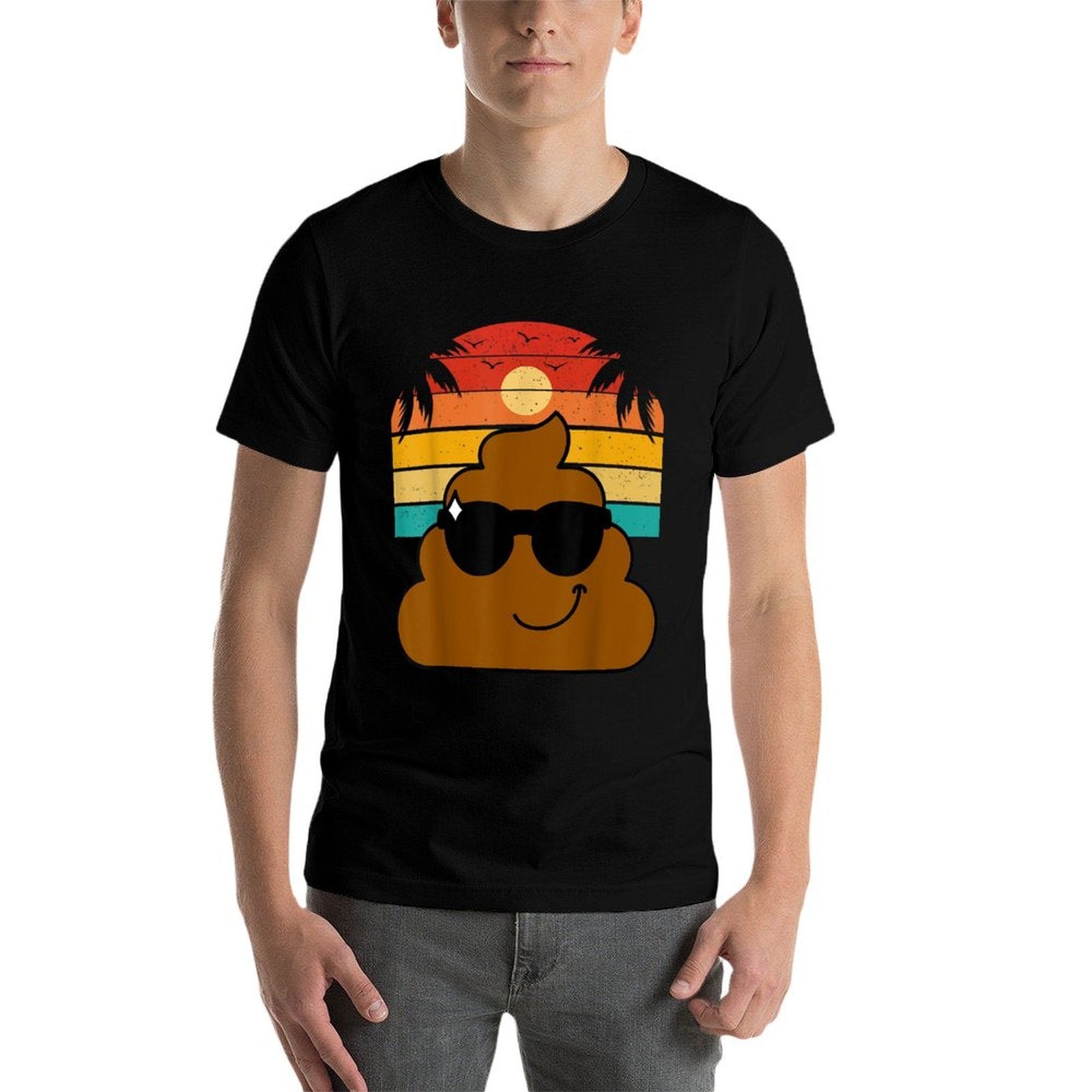 POOP EMOTICON Party Favors Poo for Kids  Summer-ready Fabric T-Shirt