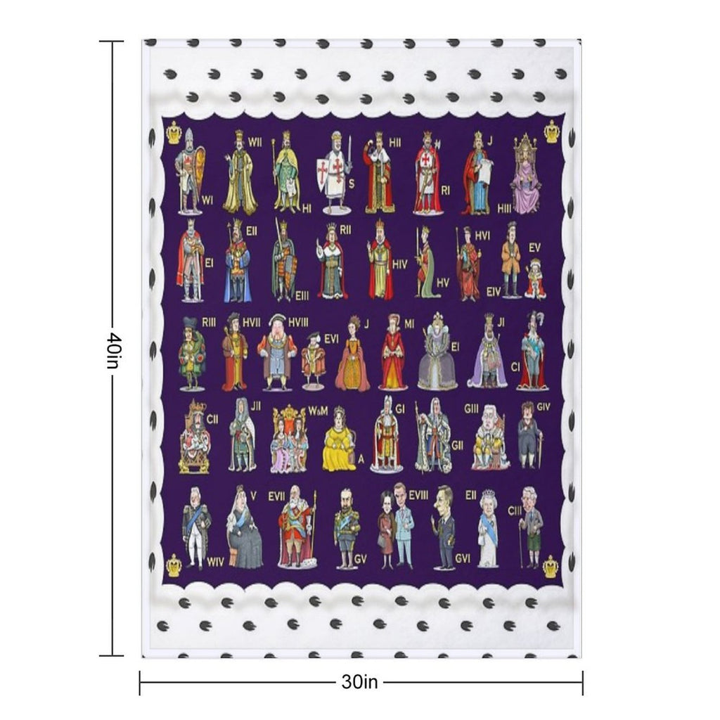 British Monarchs The Complete Set Eco-conscious Throw Blanket
