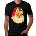 Vintage Santa Claus Face Retro Christmas Holiday  Slim-fit Cut T-Shirt