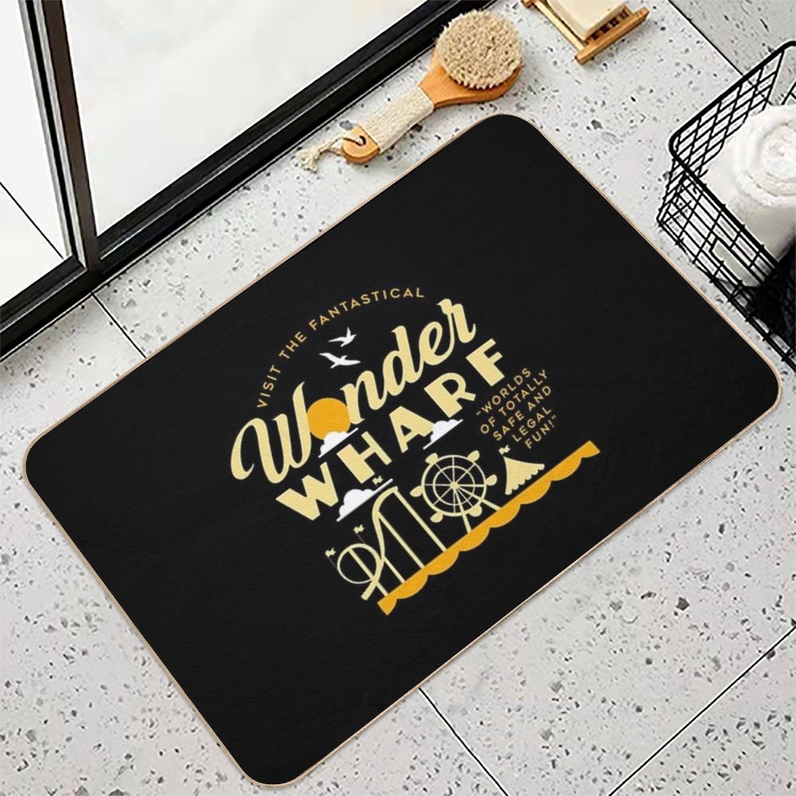 Retro Wonder Wharf  Dirt-Trapping Bath Mat