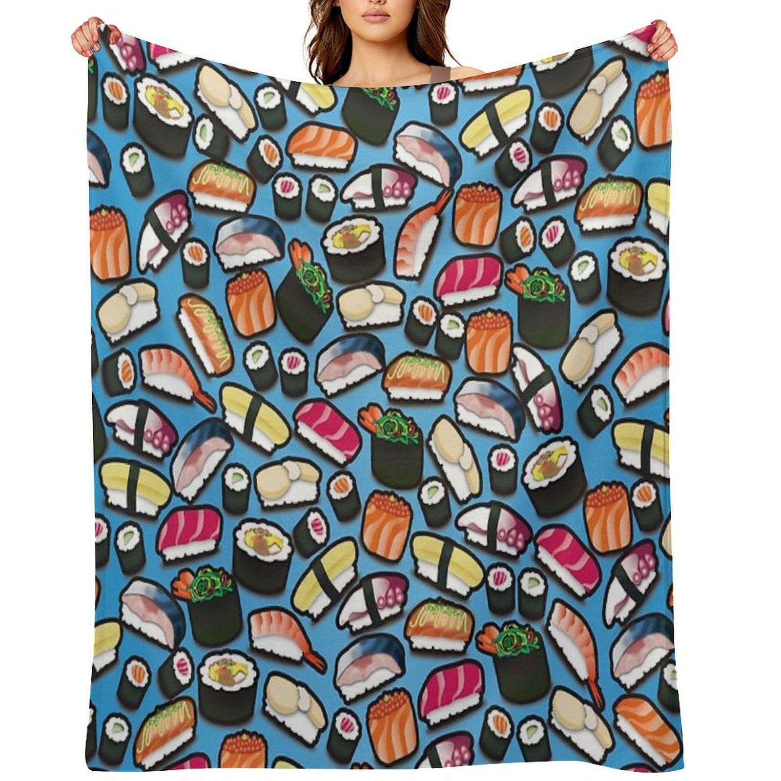 Blue Sushi All-season Throw Blanket