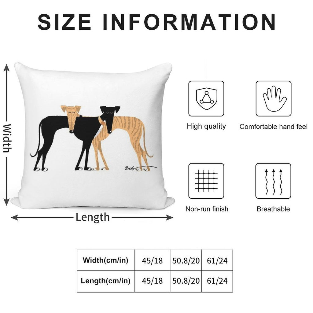 Head Rest Brindle Hound Soft Style Accent Throw Pillow