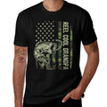 Reel Cool Grandpa Camouflage American Fathers Day  Slim-fit Cut T-Shirt